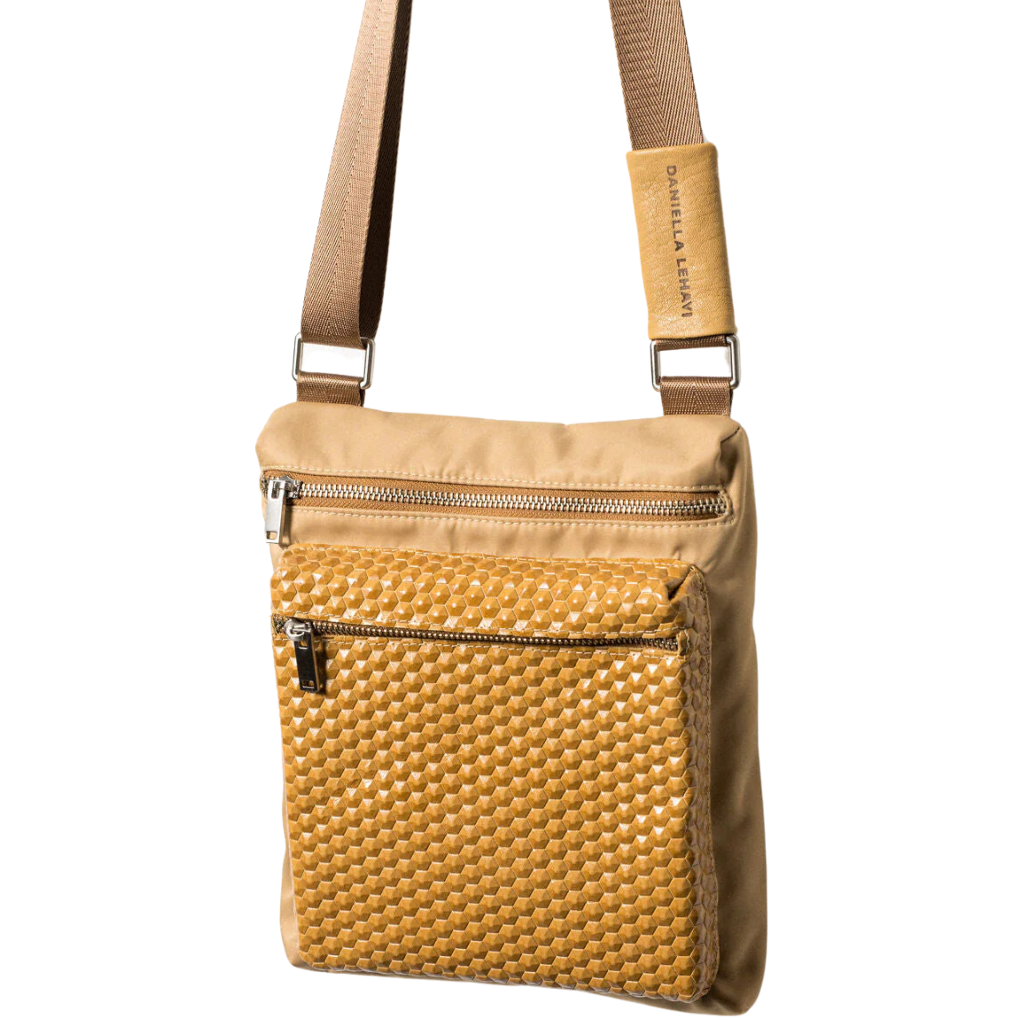 Daniella Lehavi Liverpool crossbody handbag, featuring a stylish design with a sleek strap and compact wallet compartment.