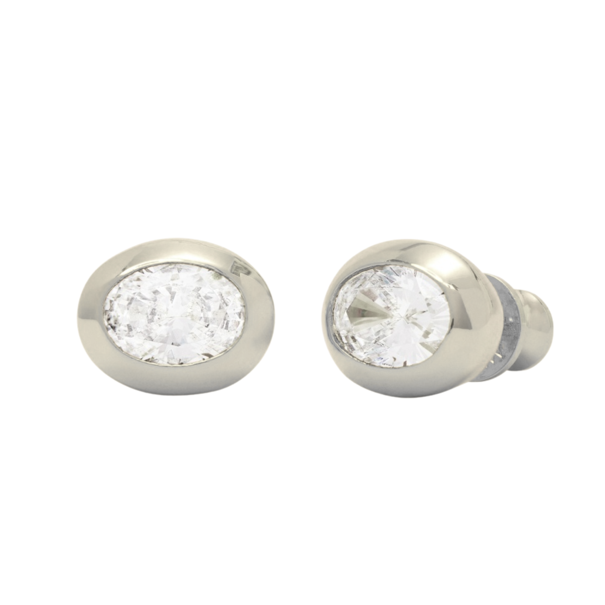 Melinda Maria She's A Boss Stud Earrings featuring sleek gold-tone studs with a modern, minimalist design.