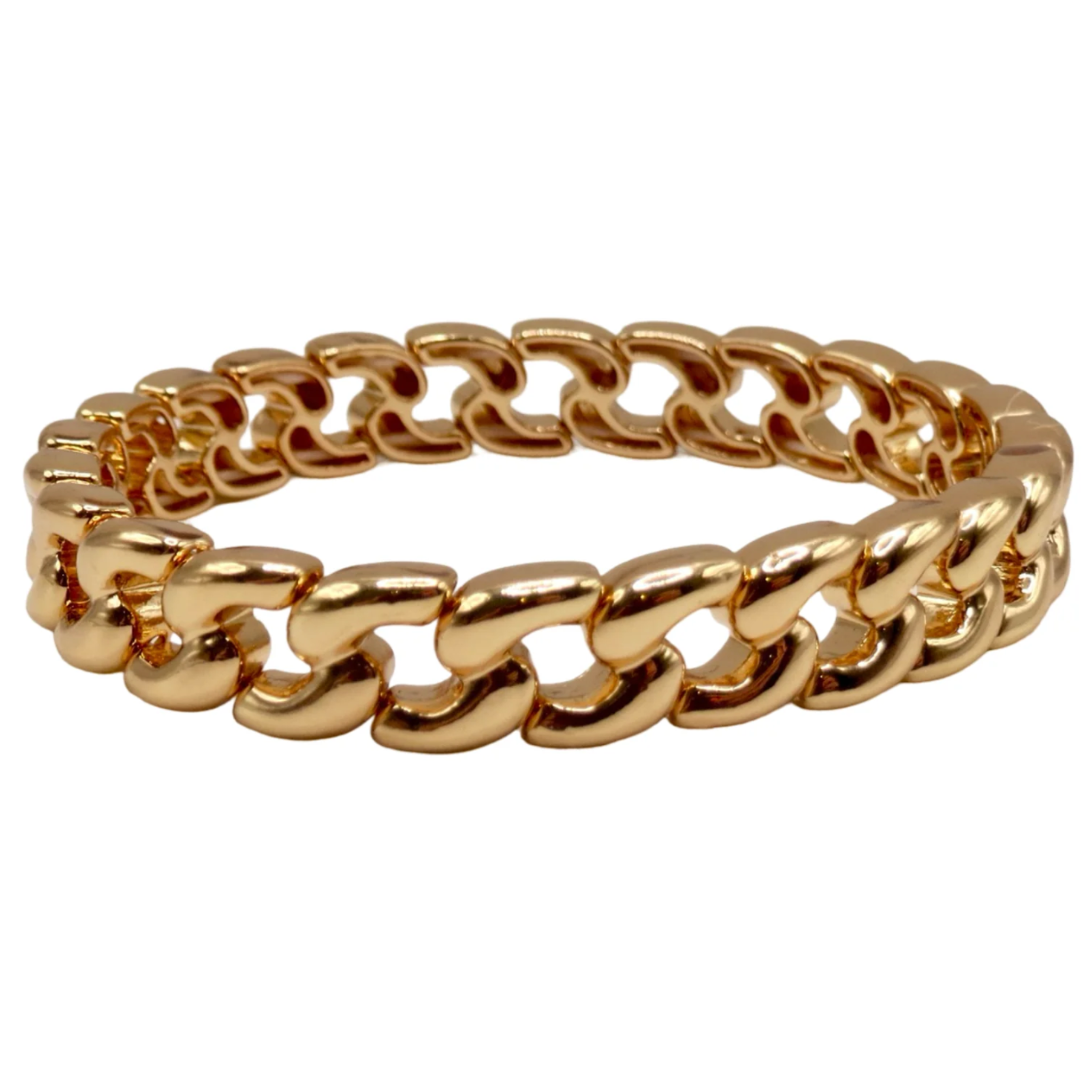 Stretch Cuban Link Bracelet Single Bracelet - Let's Bag It