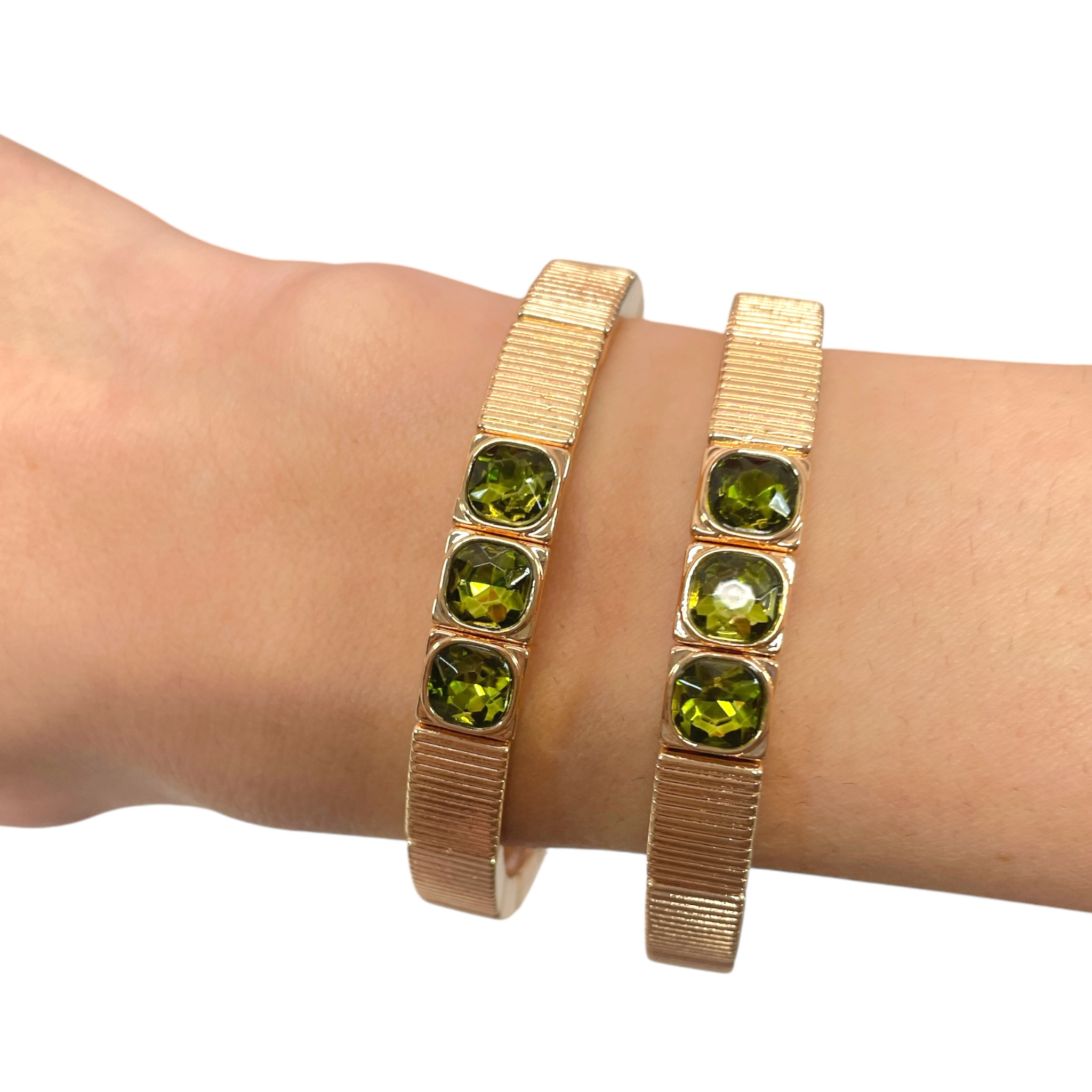 Green Gem Bracelet - Let's Bag It