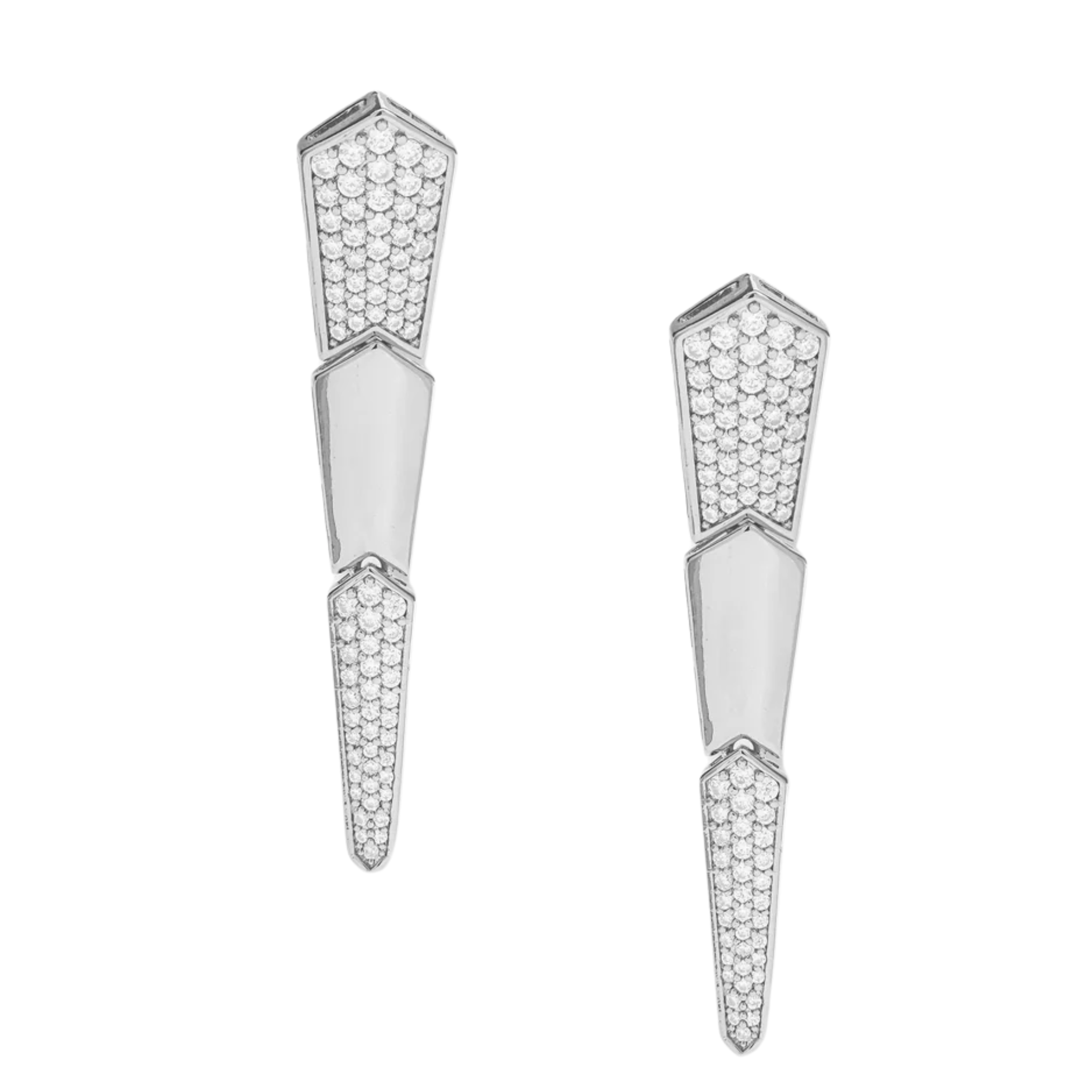 Pavé XL Serpent Drop Earrings