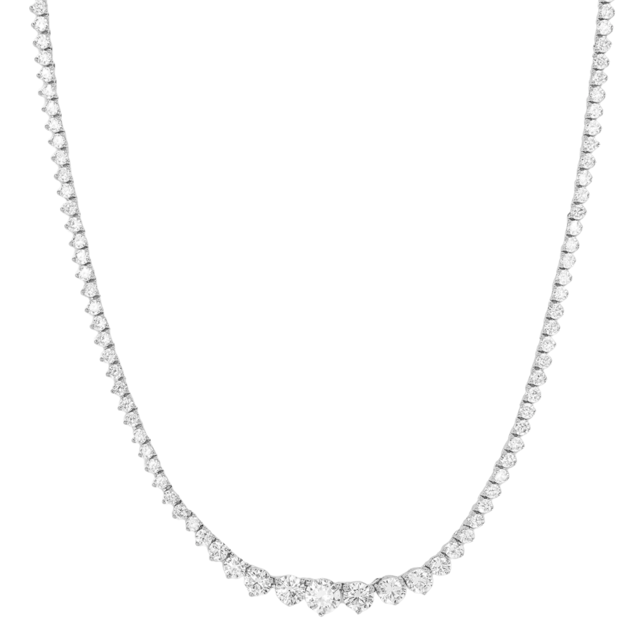 Not Your Basic Graduated Tennis Necklace 16"