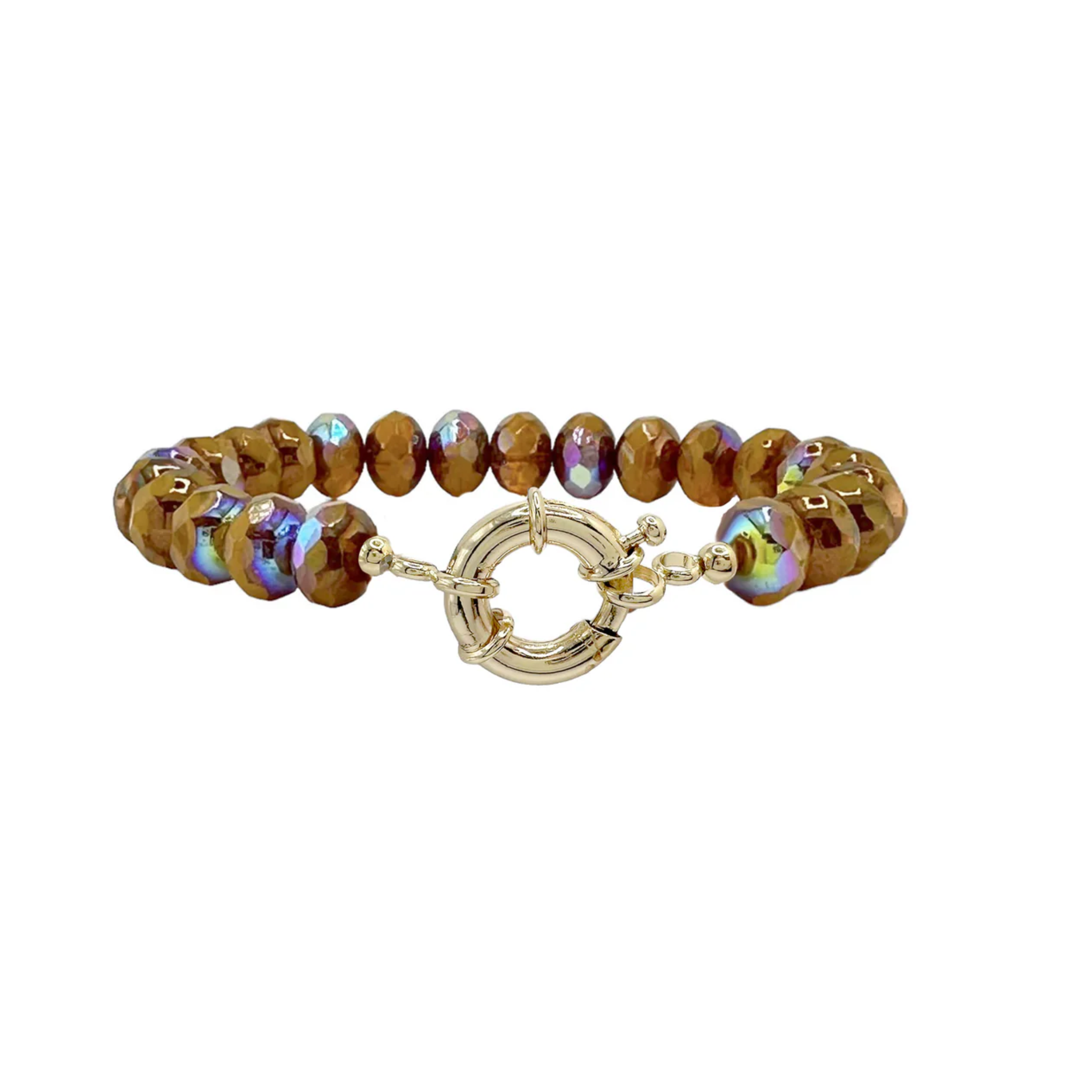 Love Lisa Hailey Clasp Beaded Bracelet from the collection, featuring colorful beads and a stylish clasp, on a neutral background.