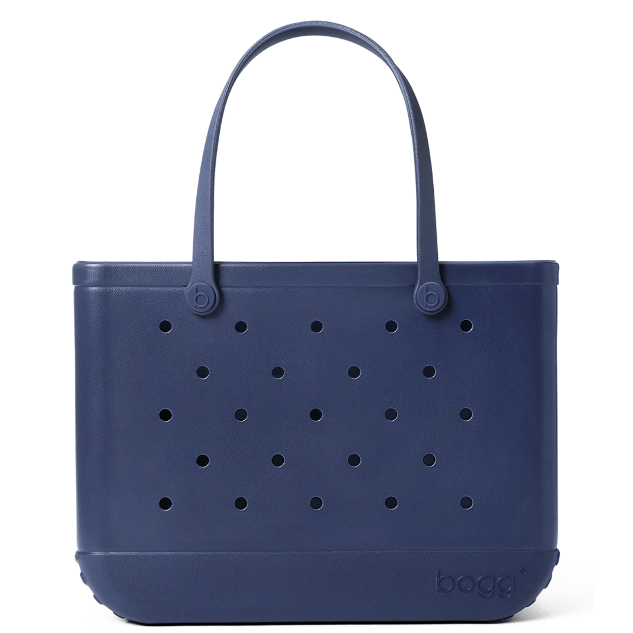 Bright pink Bogg Bag tote with sturdy handles, featuring a spacious interior and durable design for everyday use.