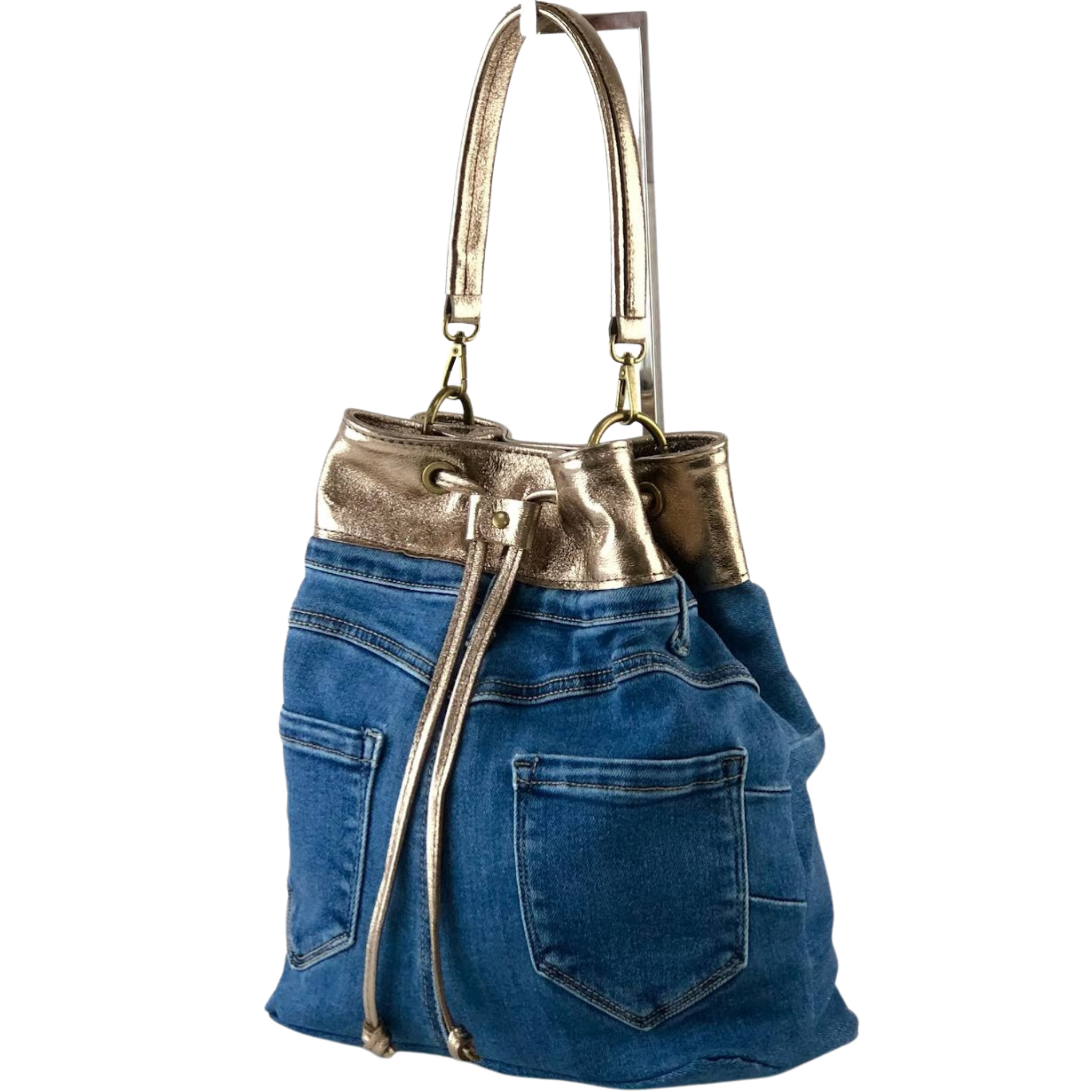 Secchiello Teresa Denim Match Laminato - Let's Bag It