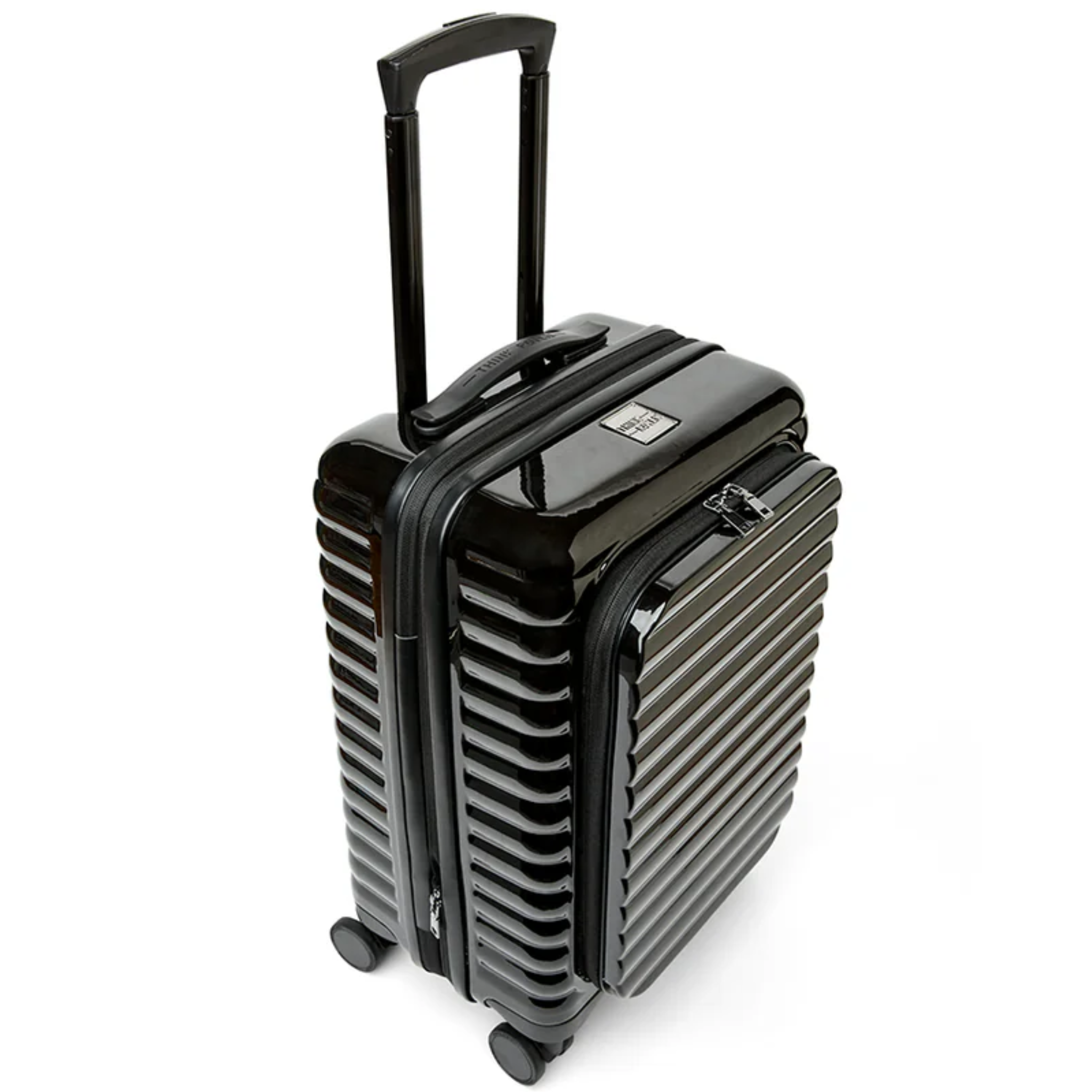 Think Royln Accomplice travel suitcase with sleek design, compact size, and secure handle for easy carry on adventures.