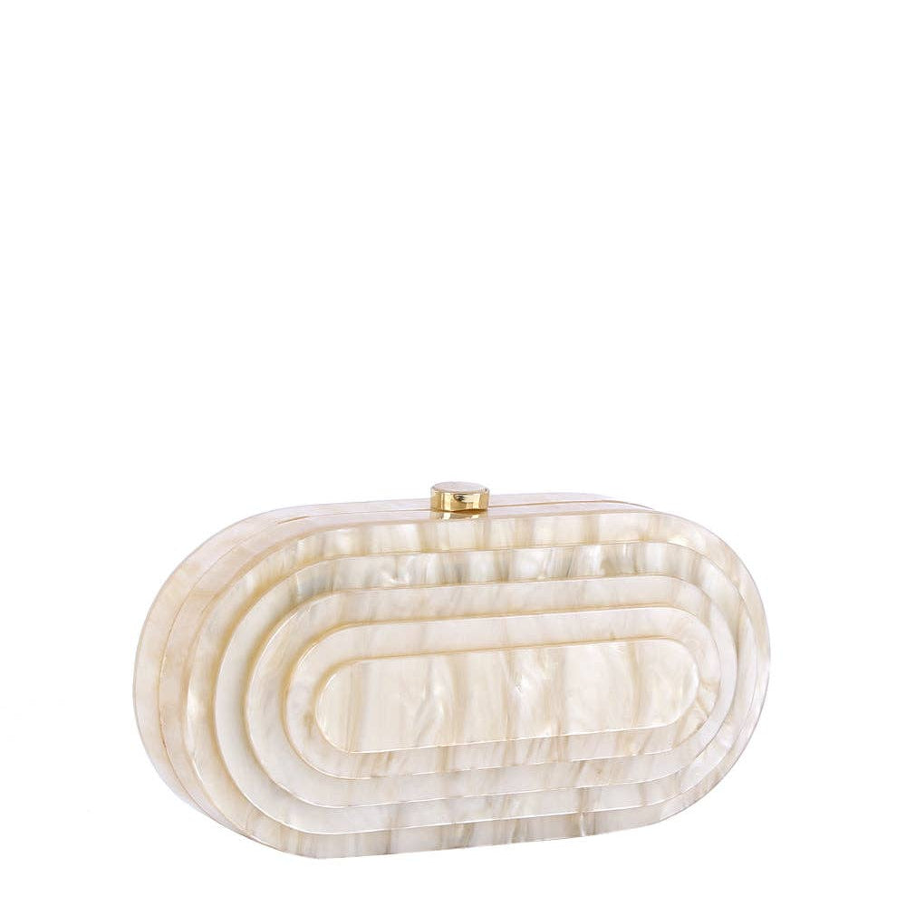 Pearlized Acrylic Clutch Evening Bag