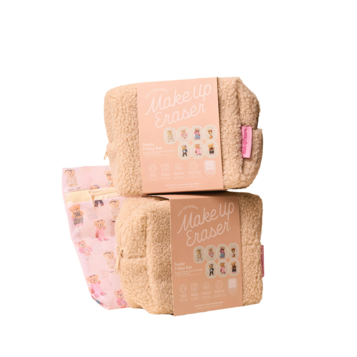 Skincare Teddy Bear 7-Day Gift Set from The Original MakeUp Eraser with soft, plush bear and daily skincare essentials in packaging