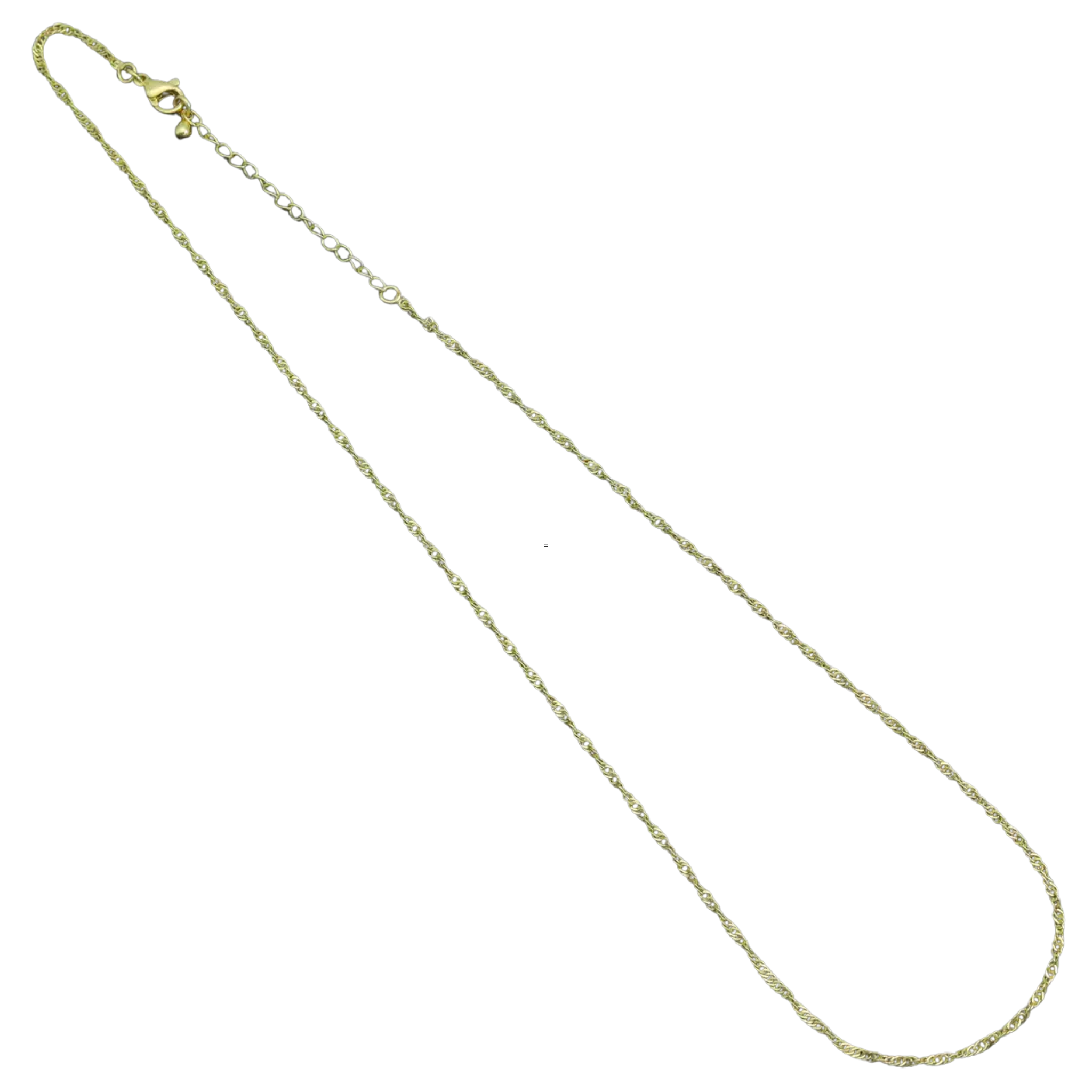 18K Gold Finished Gold Singapore Chain Necklace