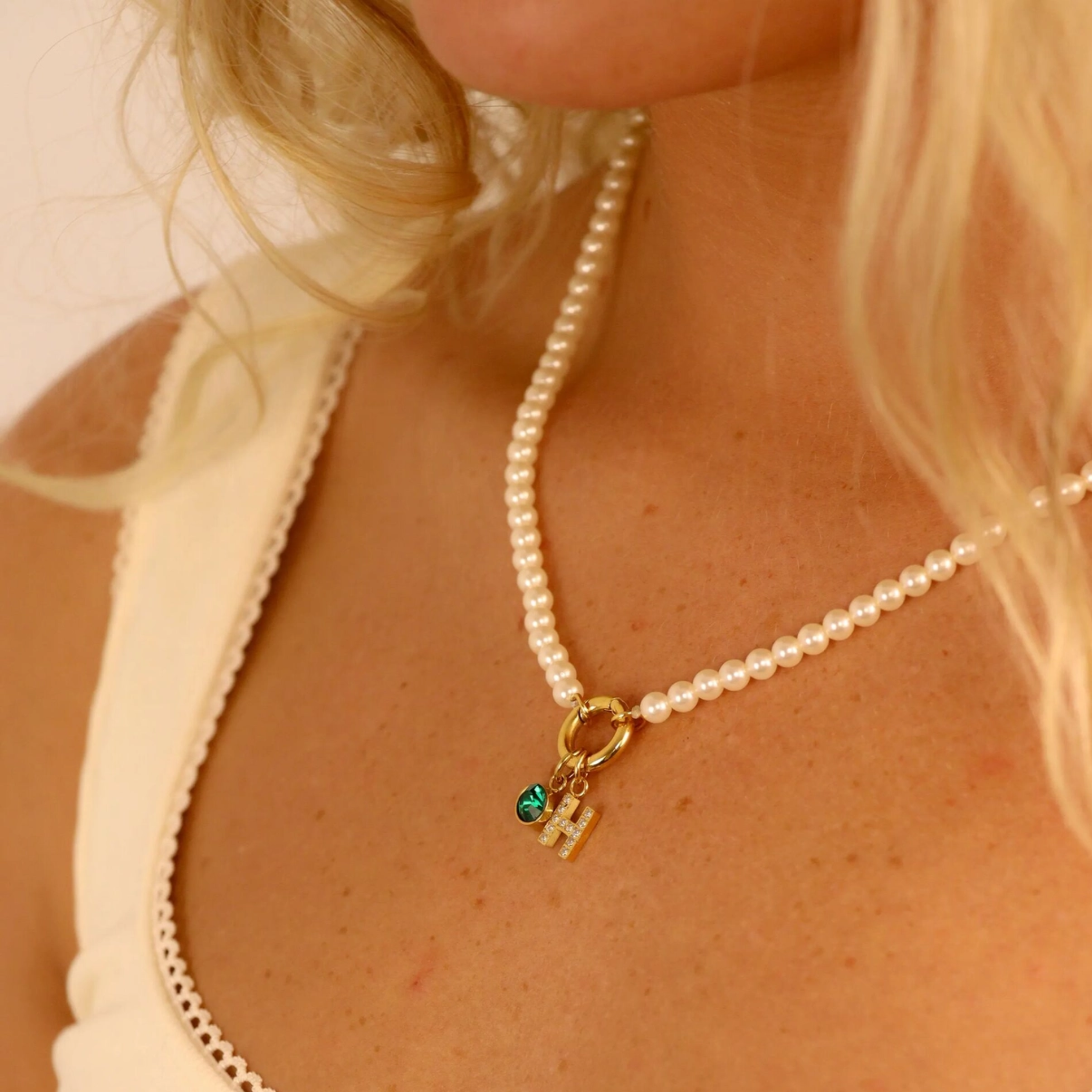 Pearl Charm Keeper Necklace
