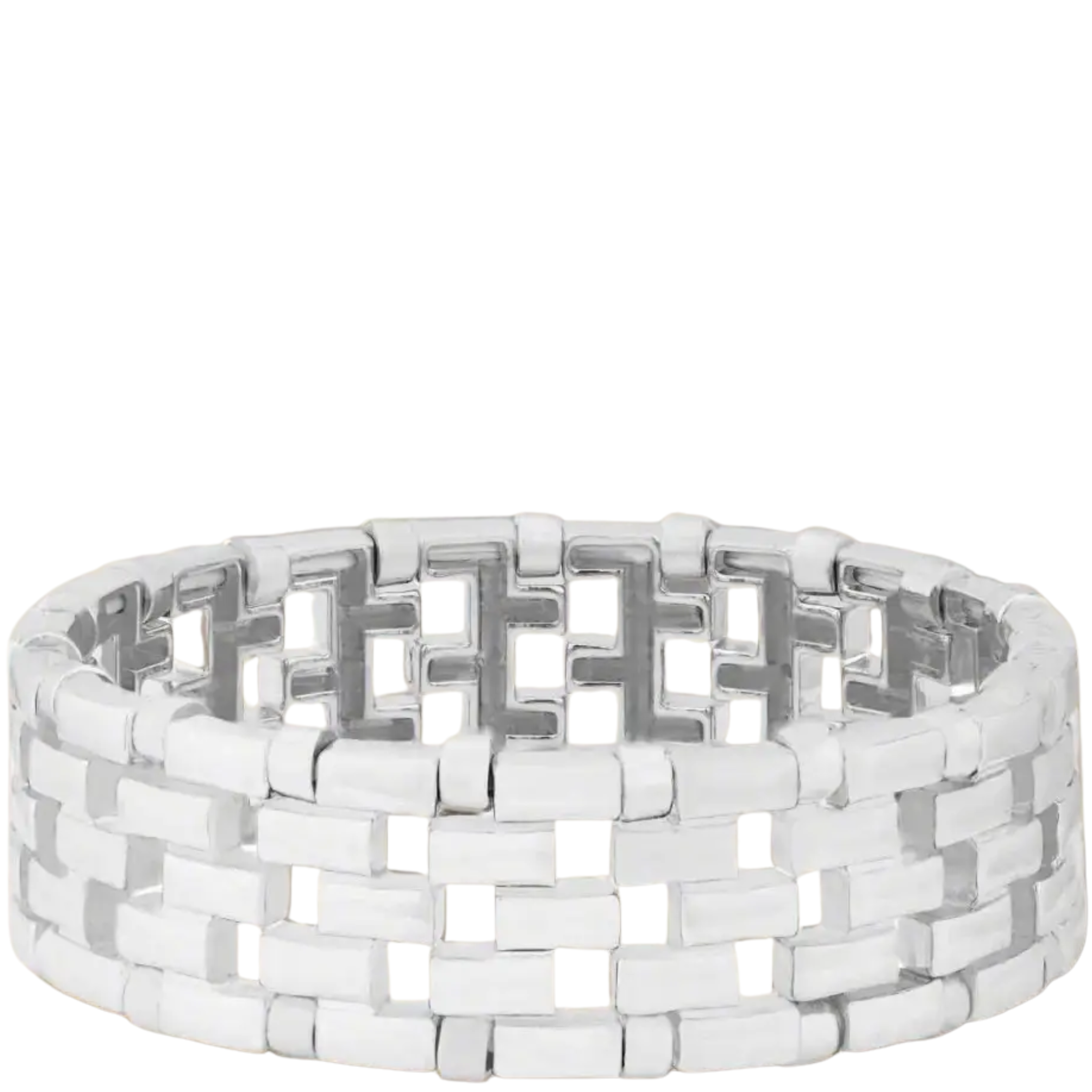 Bold chunky chain stretch bracelet in gold with thick links, showcasing a stylish design for casual or formal wear.