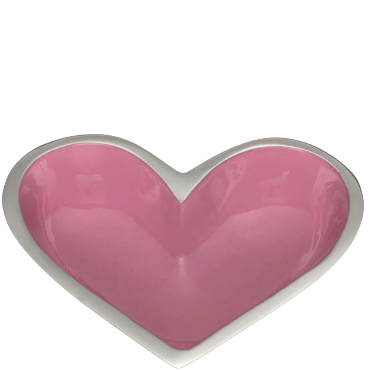 Tiny hot pink heart giftware from Inspired Generations on a white background, showcasing its vibrant color and shape.
