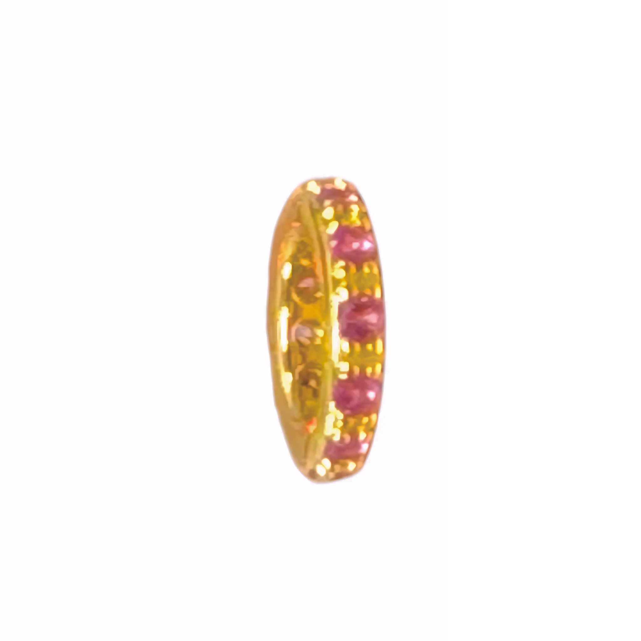 Cherry wine charm spacer beads in a close-up view, showcasing intricate details and vibrant color.