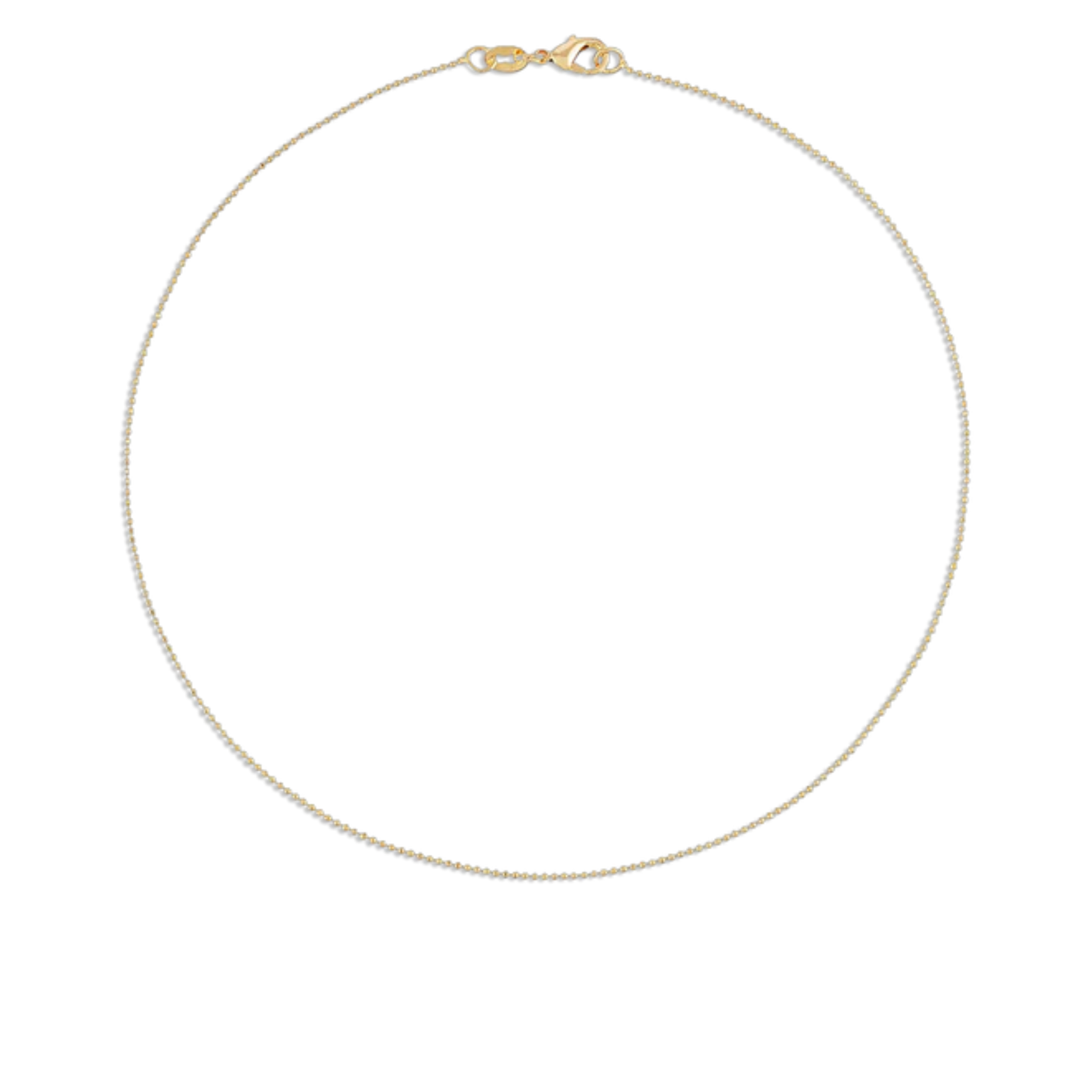 18k gold filled 1mm diamond cut ball chain Necklace - Let's Bag It