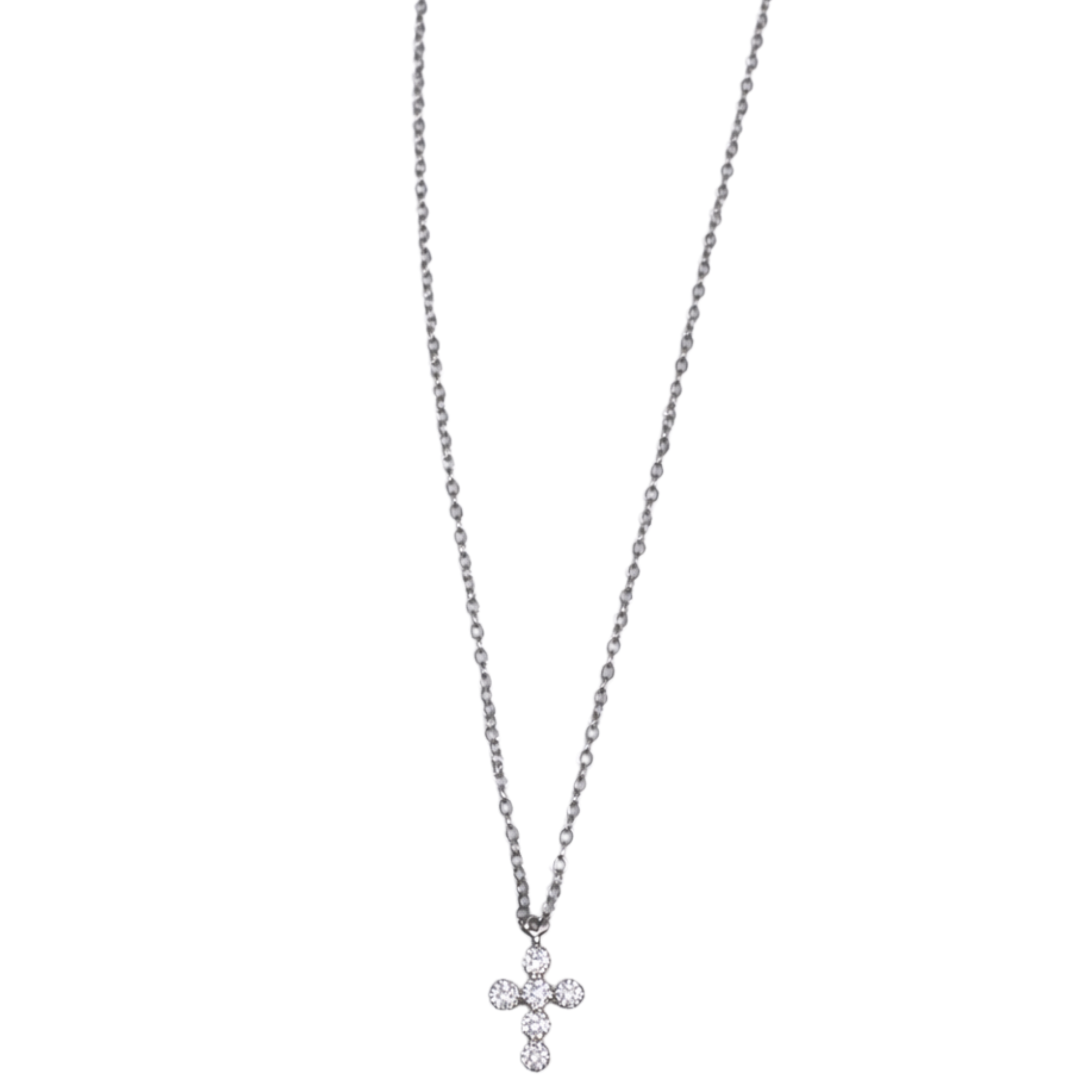 Bubble Cross Necklace