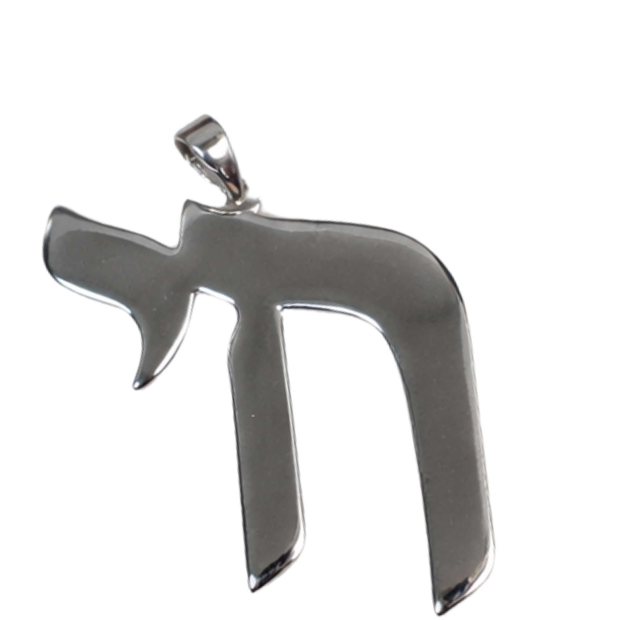 Sterling silver chai charm featuring intricate detailing, ideal for charm bracelets or necklaces.