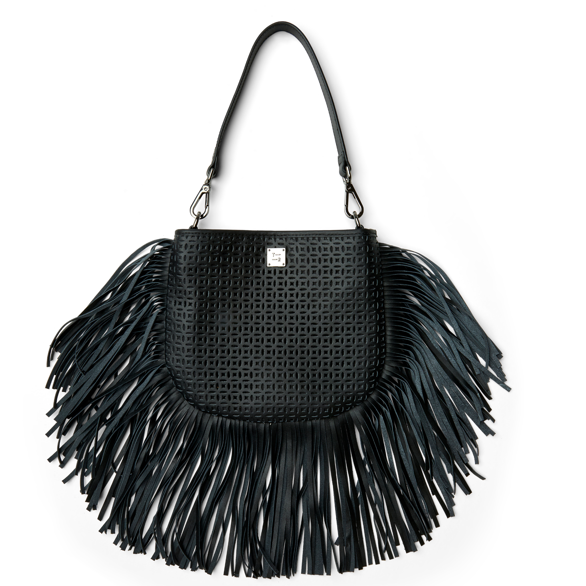 Think Royln leather Free Spirit Fringe Saddle Bag with detailed fringe design and stylish strap.