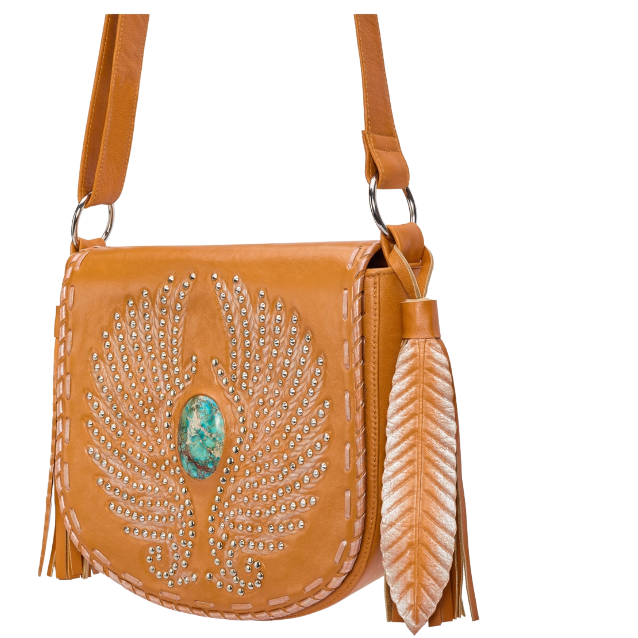 Fly Away Feather Bag Antique Tan/Silver