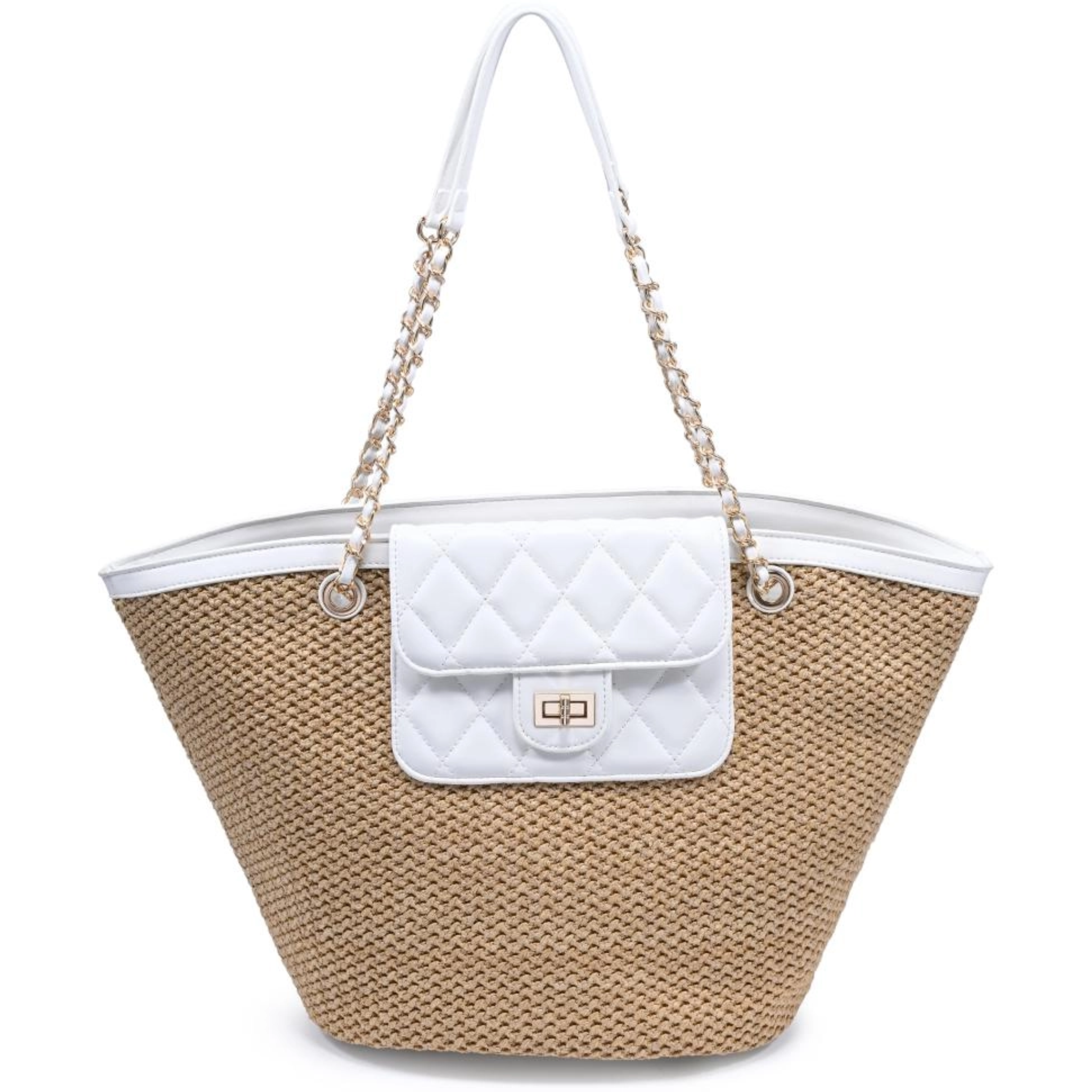 Urban Expressions Landon Tote shoulder bag in a stylish design with a chic charm accessory.