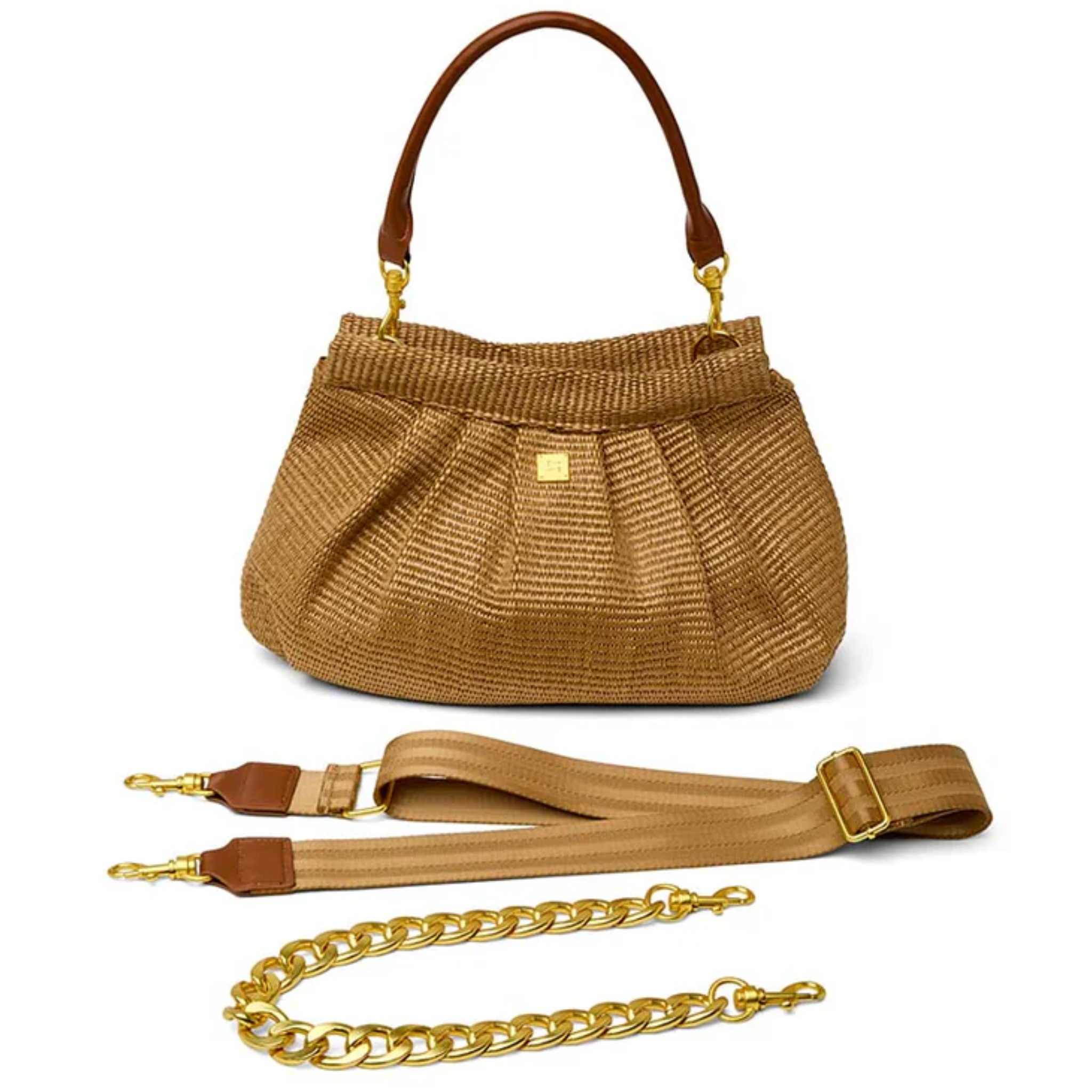 Think Royln Dynasty shoulder bag with heart and bow charm, featuring a stylish design and vibrant color.