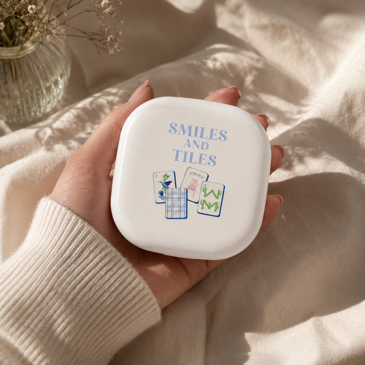 Led Compact Mirror - Smiles and Tiles - Mahjong