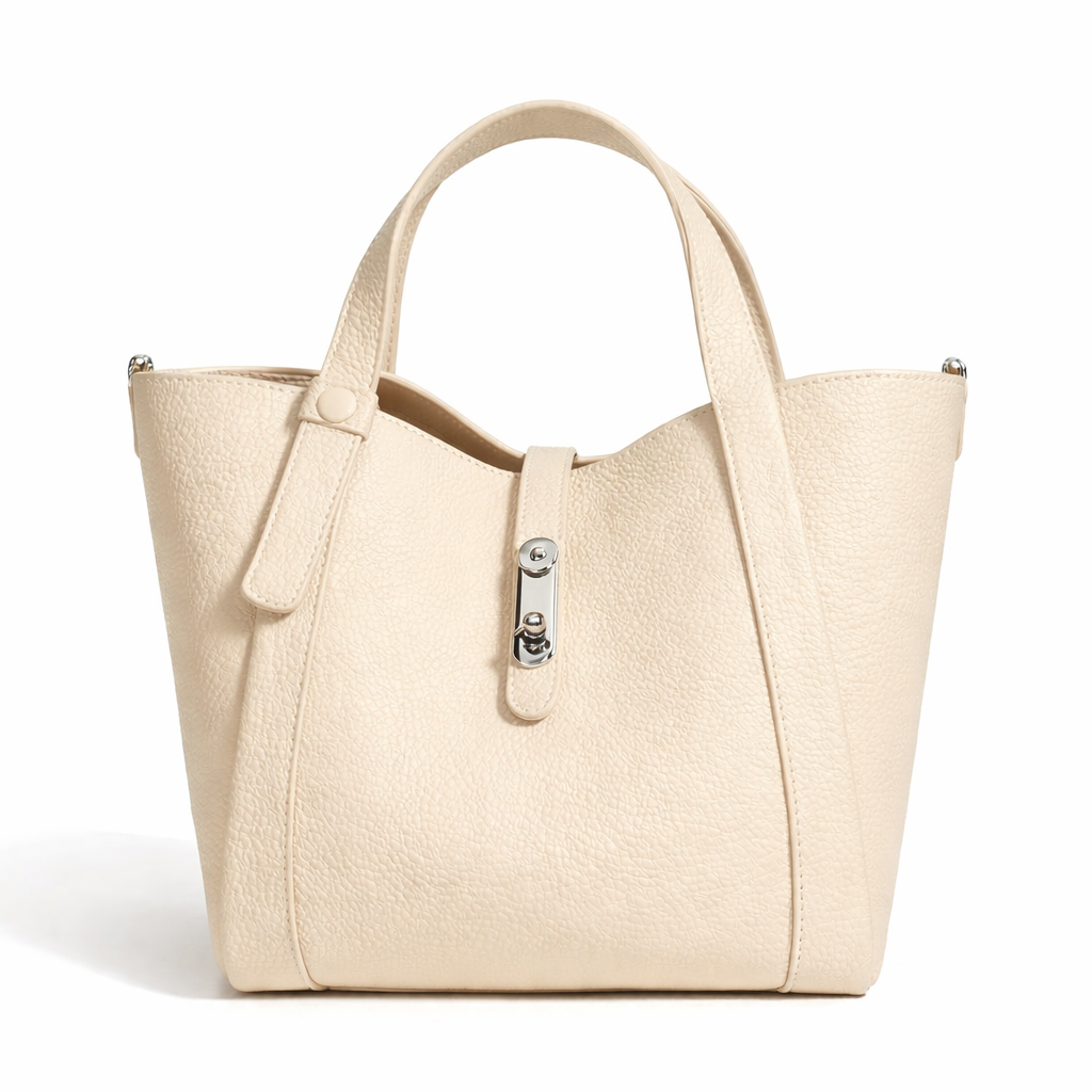 Prénelove Laurentian genuine leather handbag with sturdy handles and sleek design, perfect for stylish everyday use.