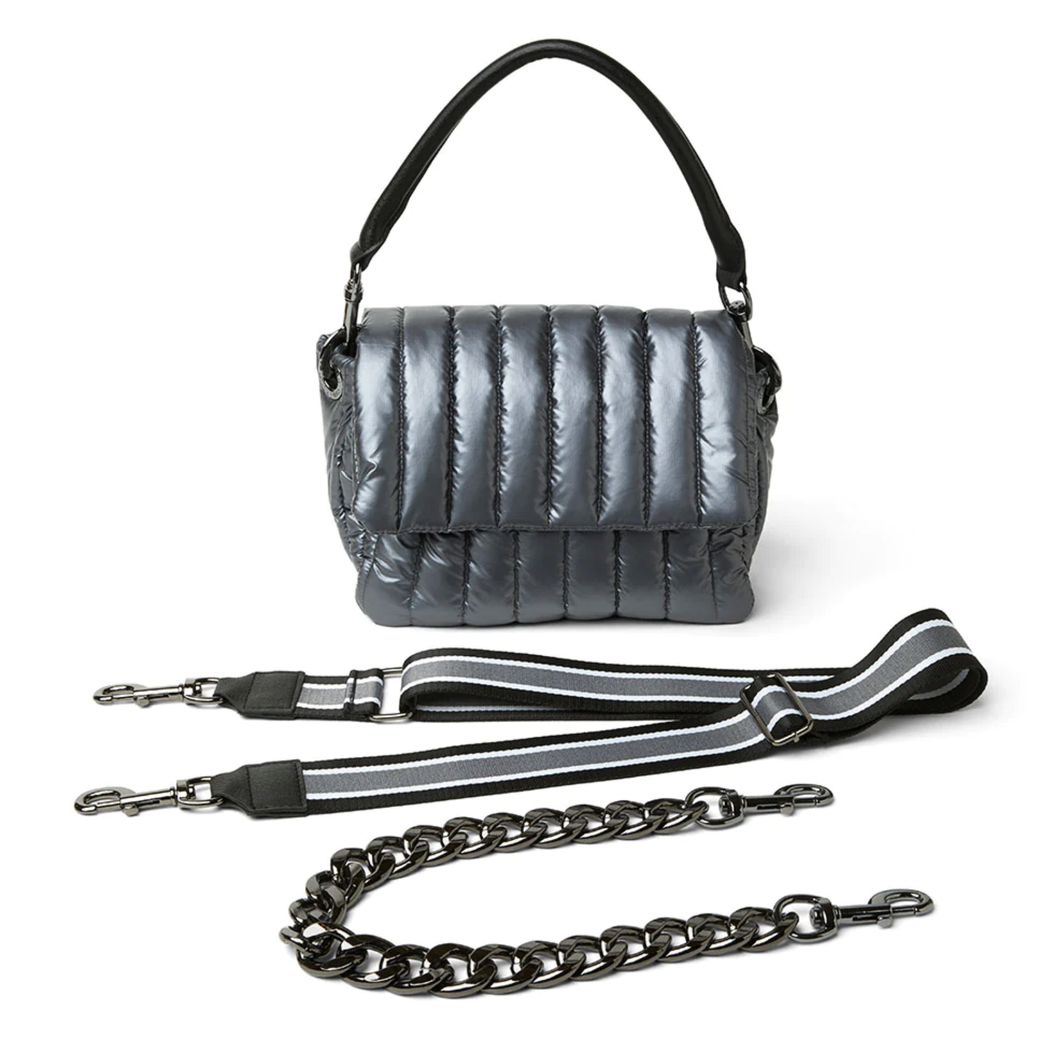 Denim satchel bag by Think Royln with a stylish design and functional features for everyday use.