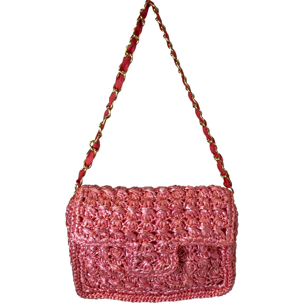 Tropical Handmade Raffia Shoulder Bag