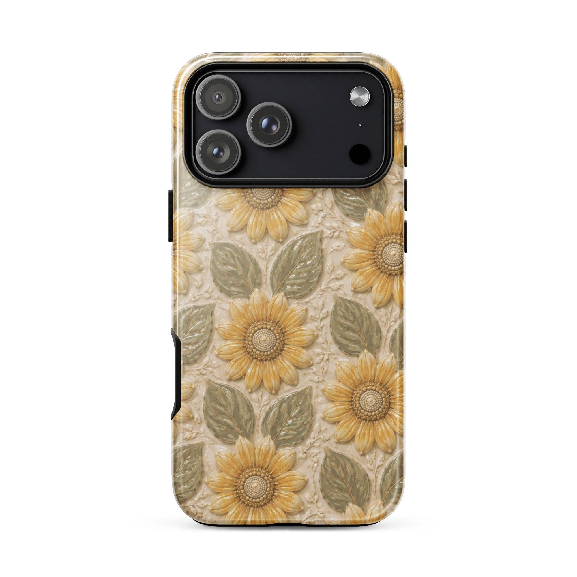 Green Tan Honey Flowers iPhone Case - Lets Bag it x Kiaras Creative