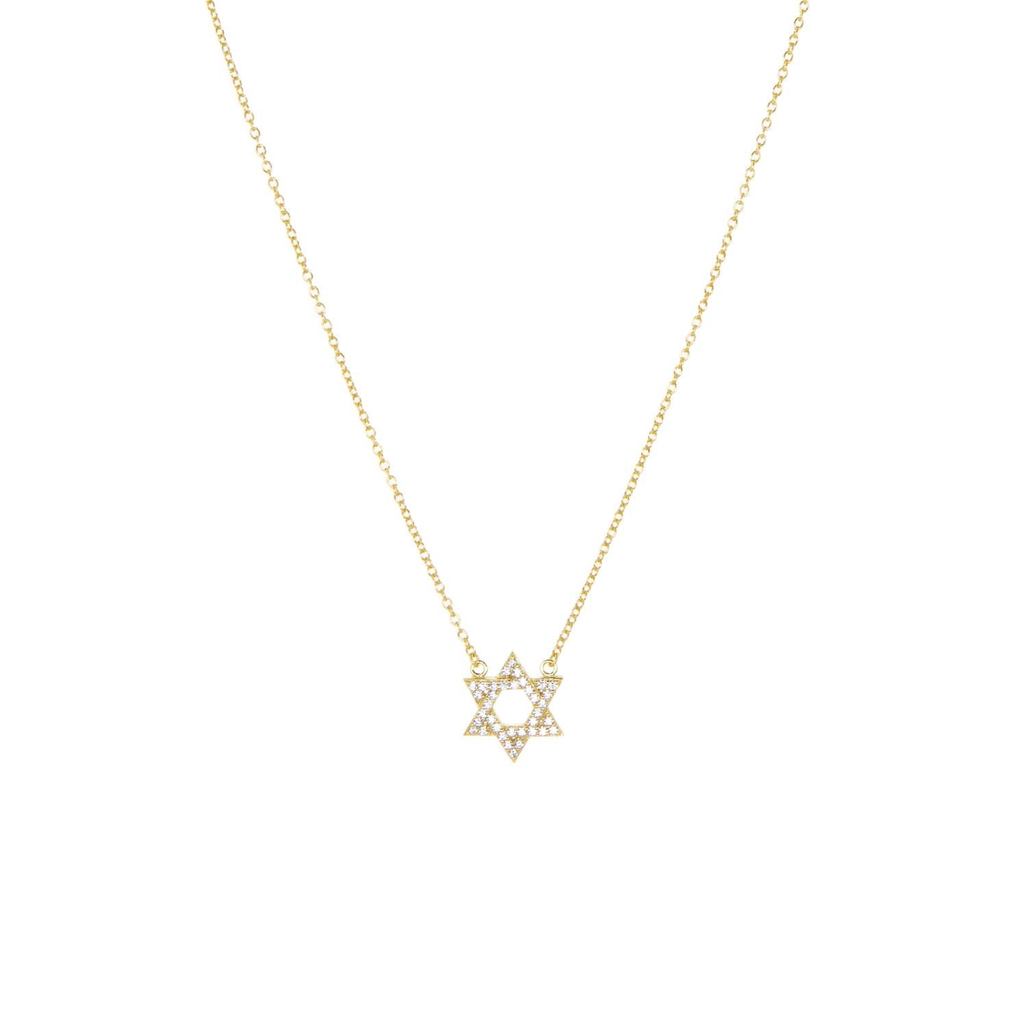 Cz star of david necklace