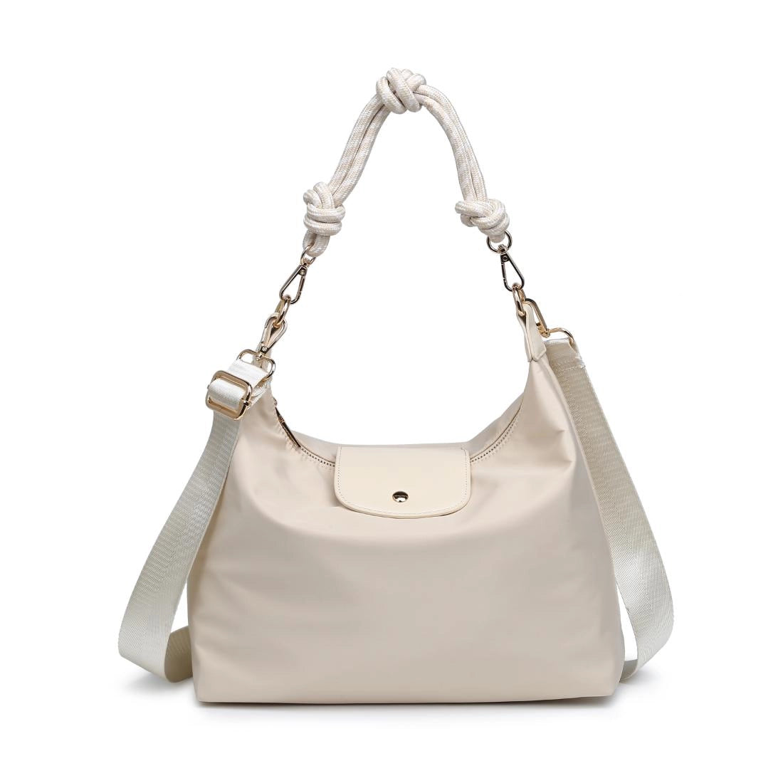 Urban Expressions Nova Hobo bag in soft fabric with a slouchy design and adjustable strap, perfect for casual outings.