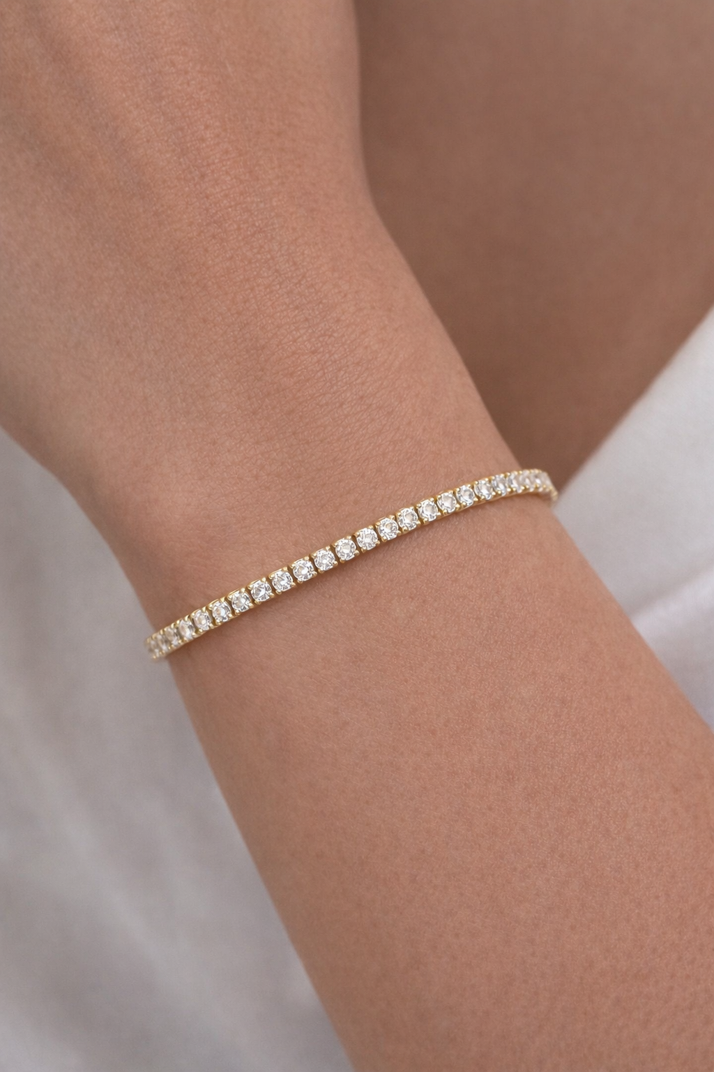 2MM Sterling Silver Tennis Bracelet 6.5"