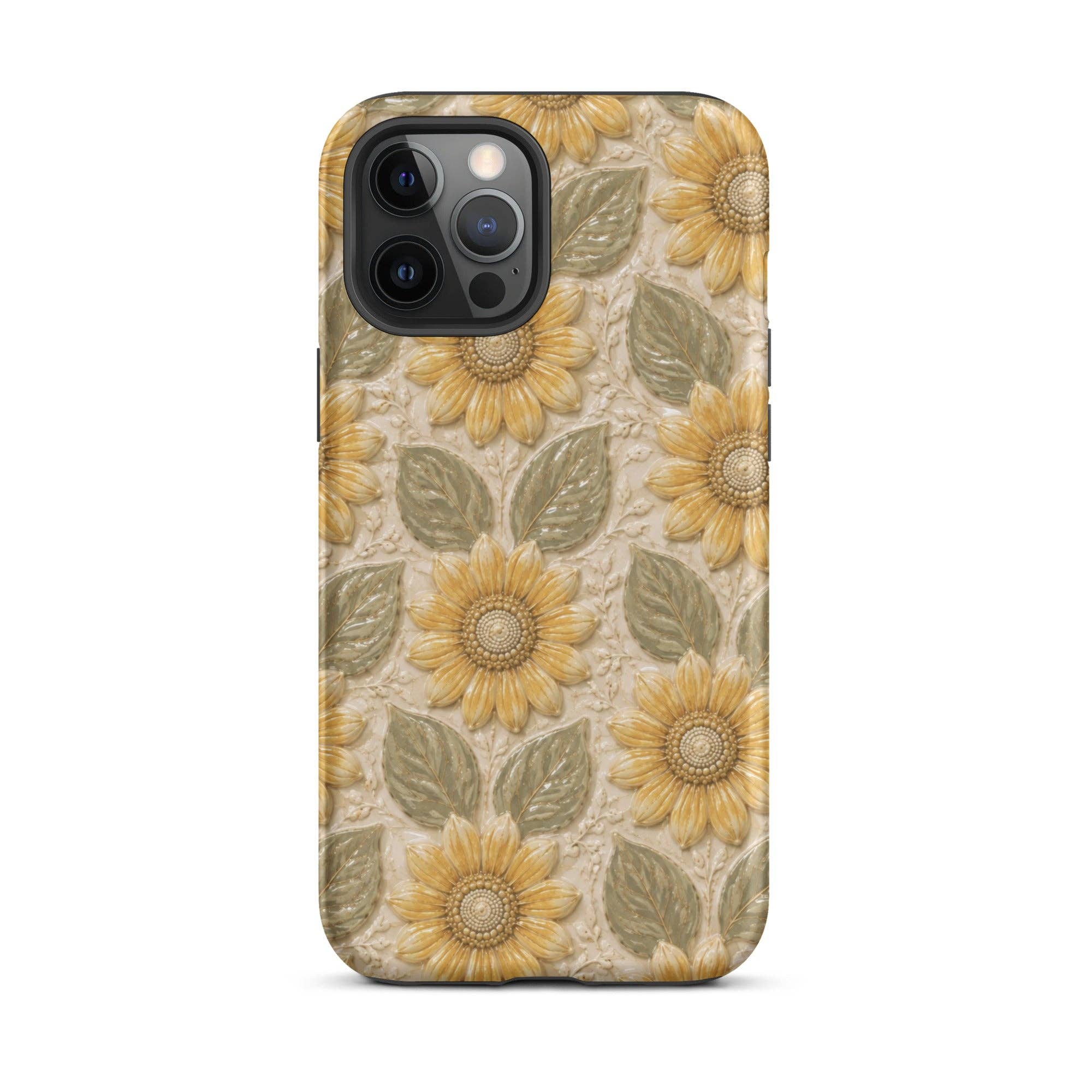 Green Tan Honey Flowers iPhone Case - Lets Bag it x Kiaras Creative