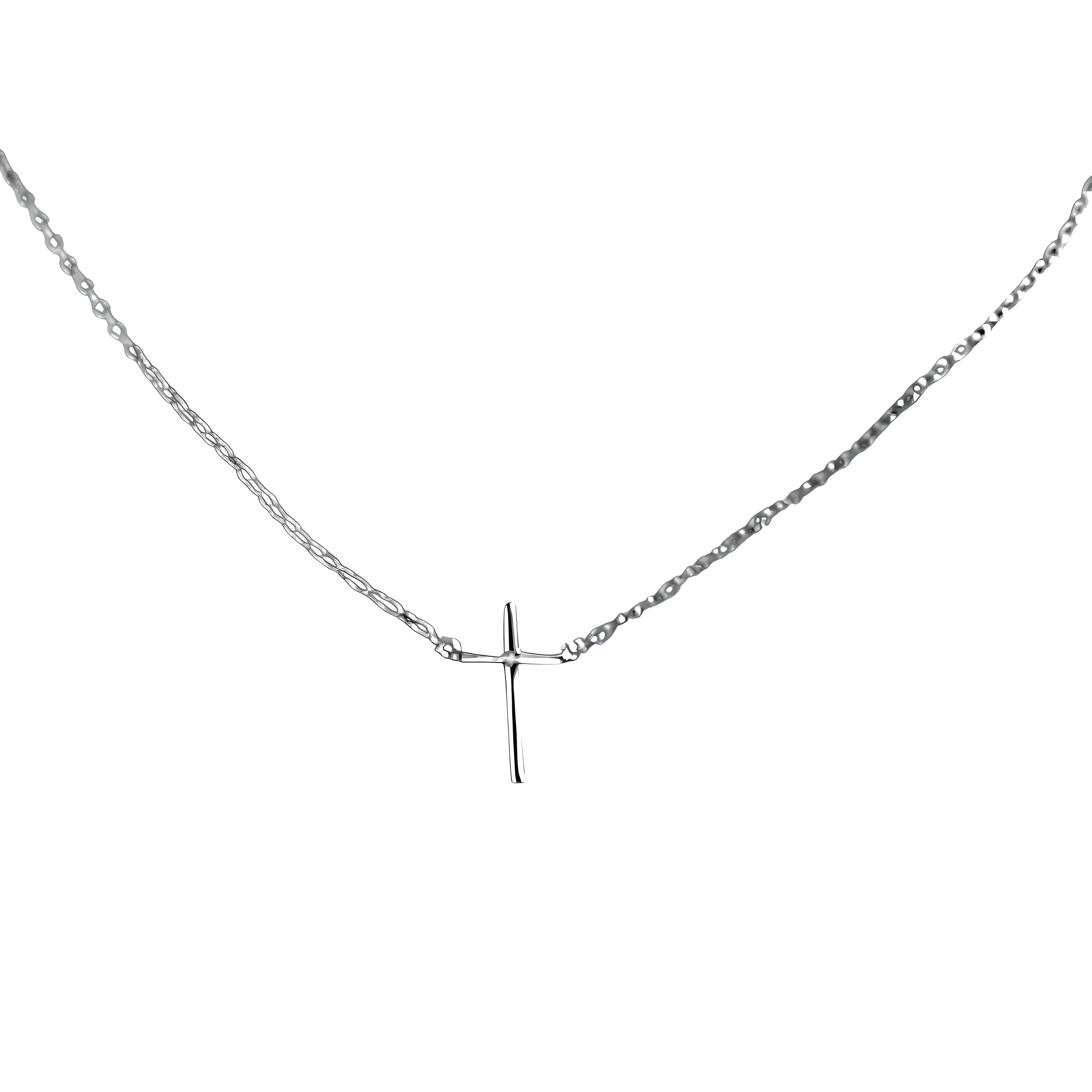 Delicate Cross Sterling Silver Necklace - Let's Bag It