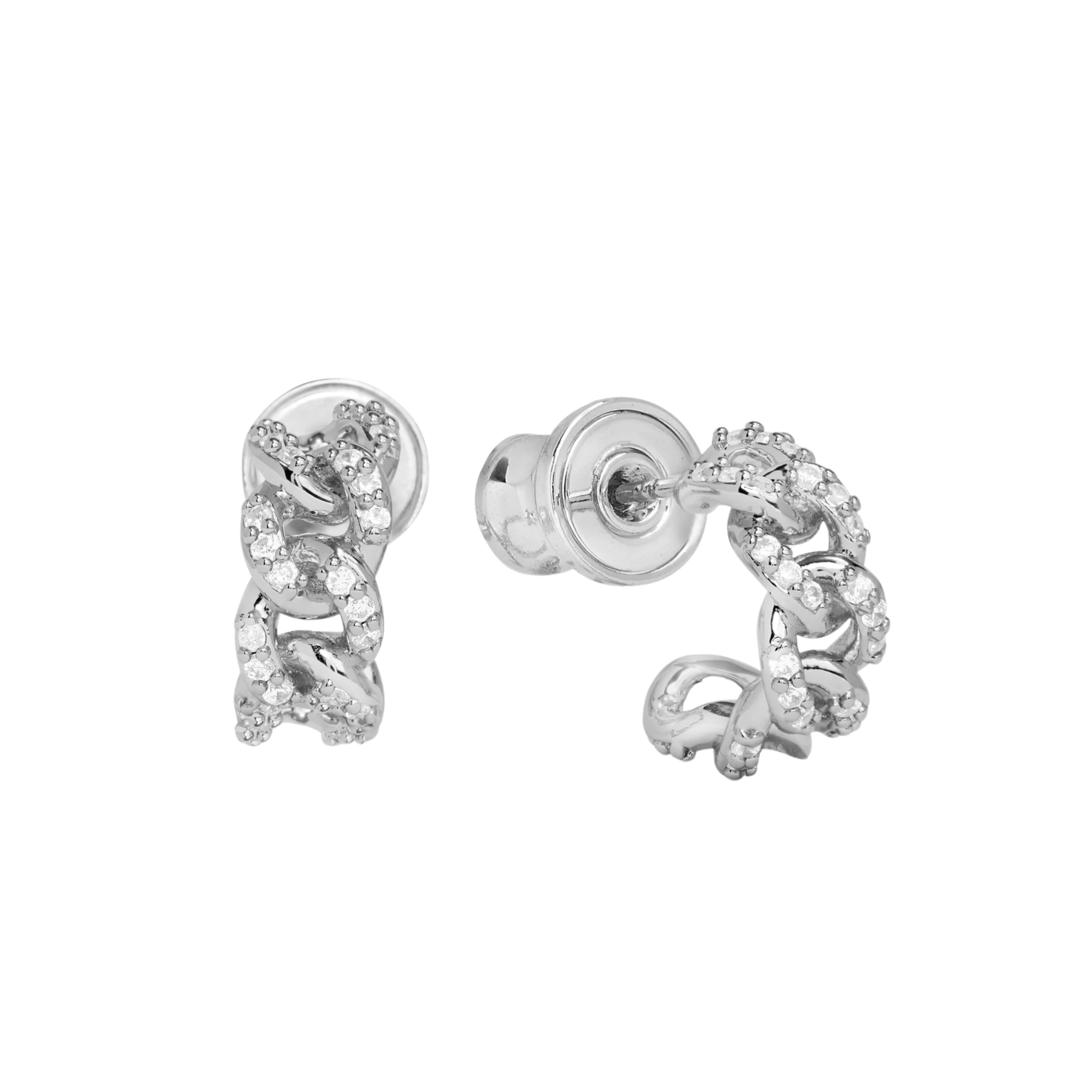 Pavé Julian Chain Huggies