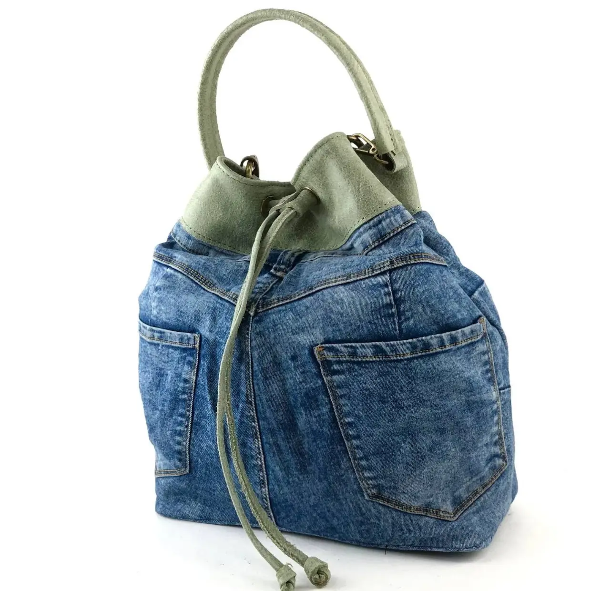 Denim bag Secchiello Teresa by Private label, featuring a stylish design and versatile functionality.