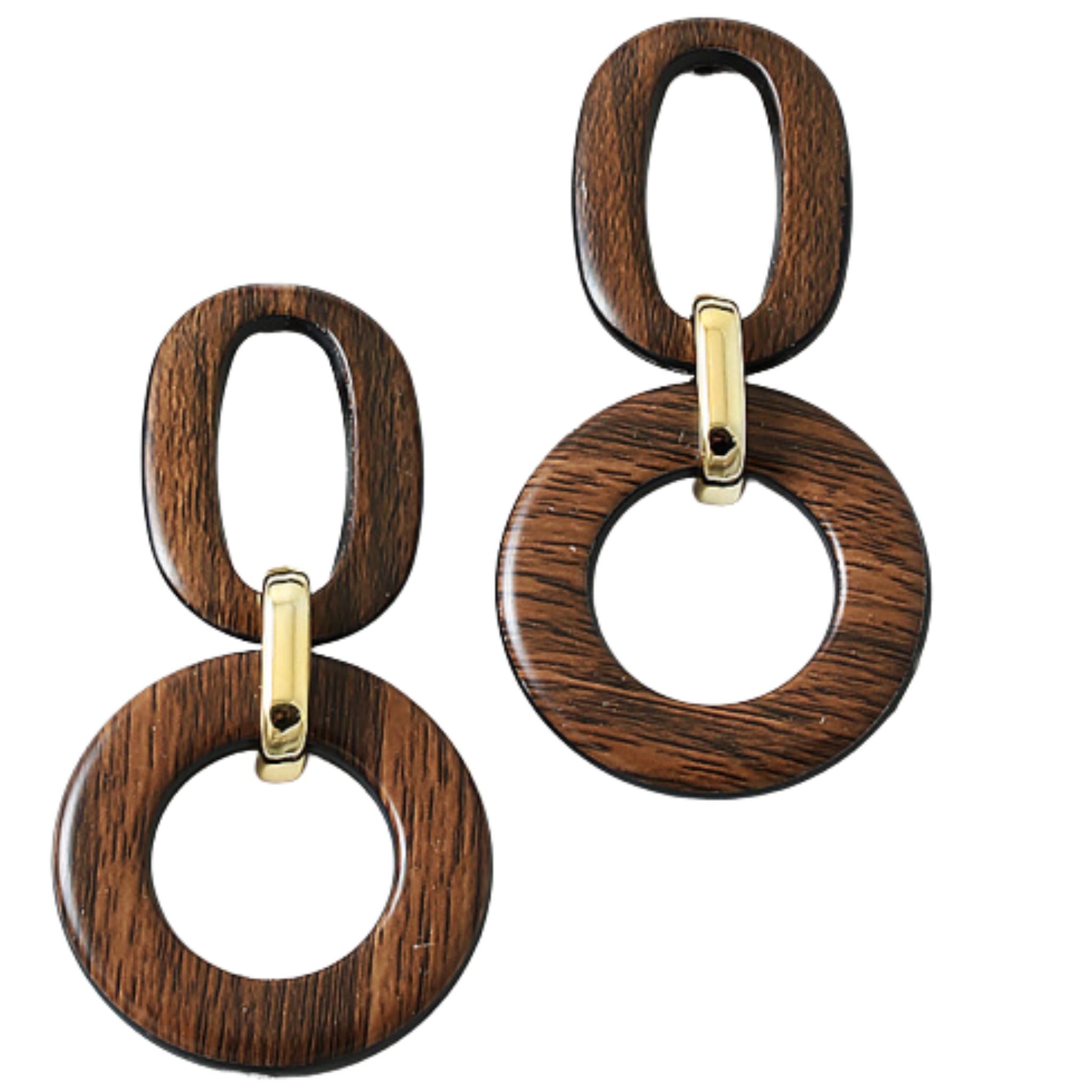 Wood hoop earrings