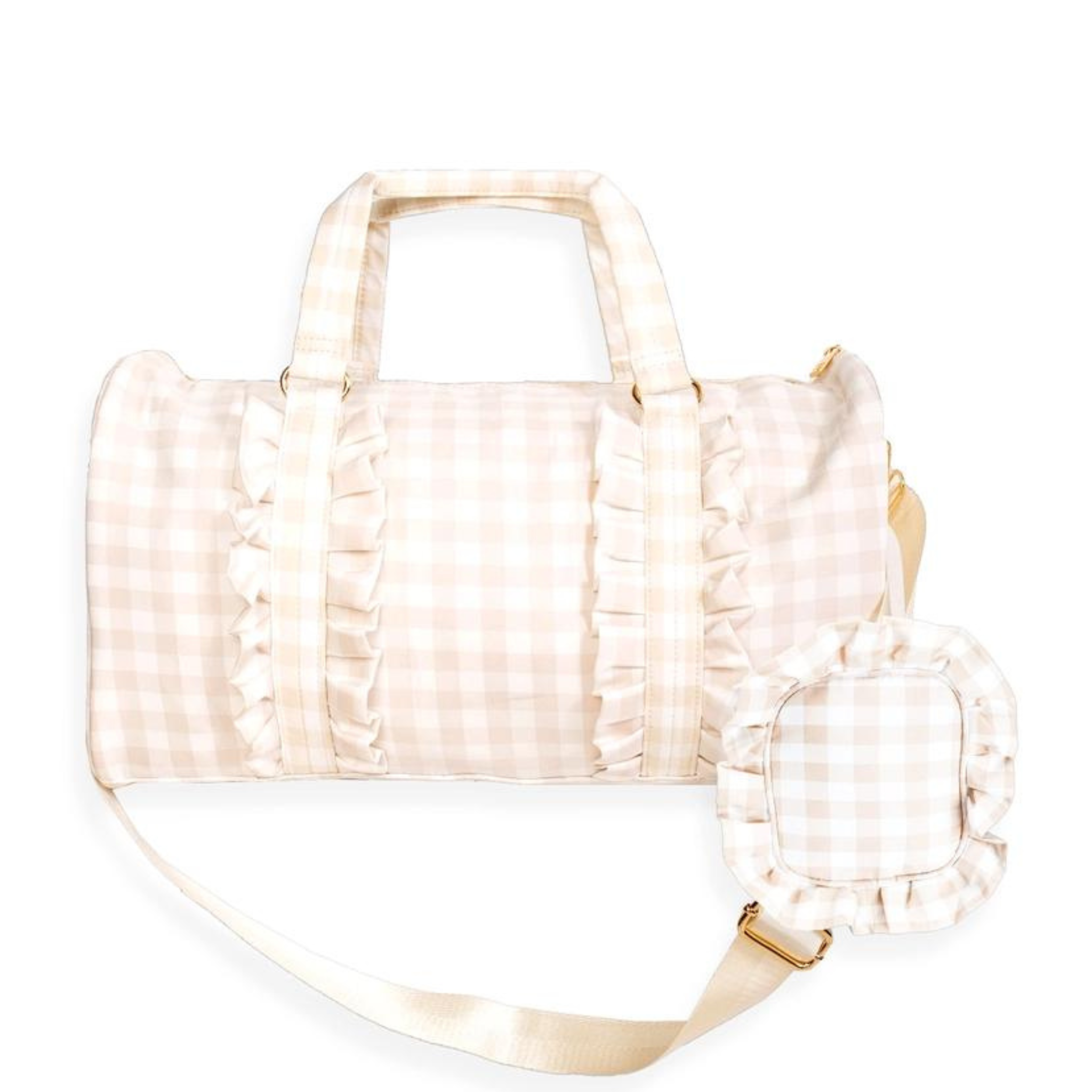 Abby travel bag and pouch set in stylish design, featuring durable materials and spacious compartments for essentials.