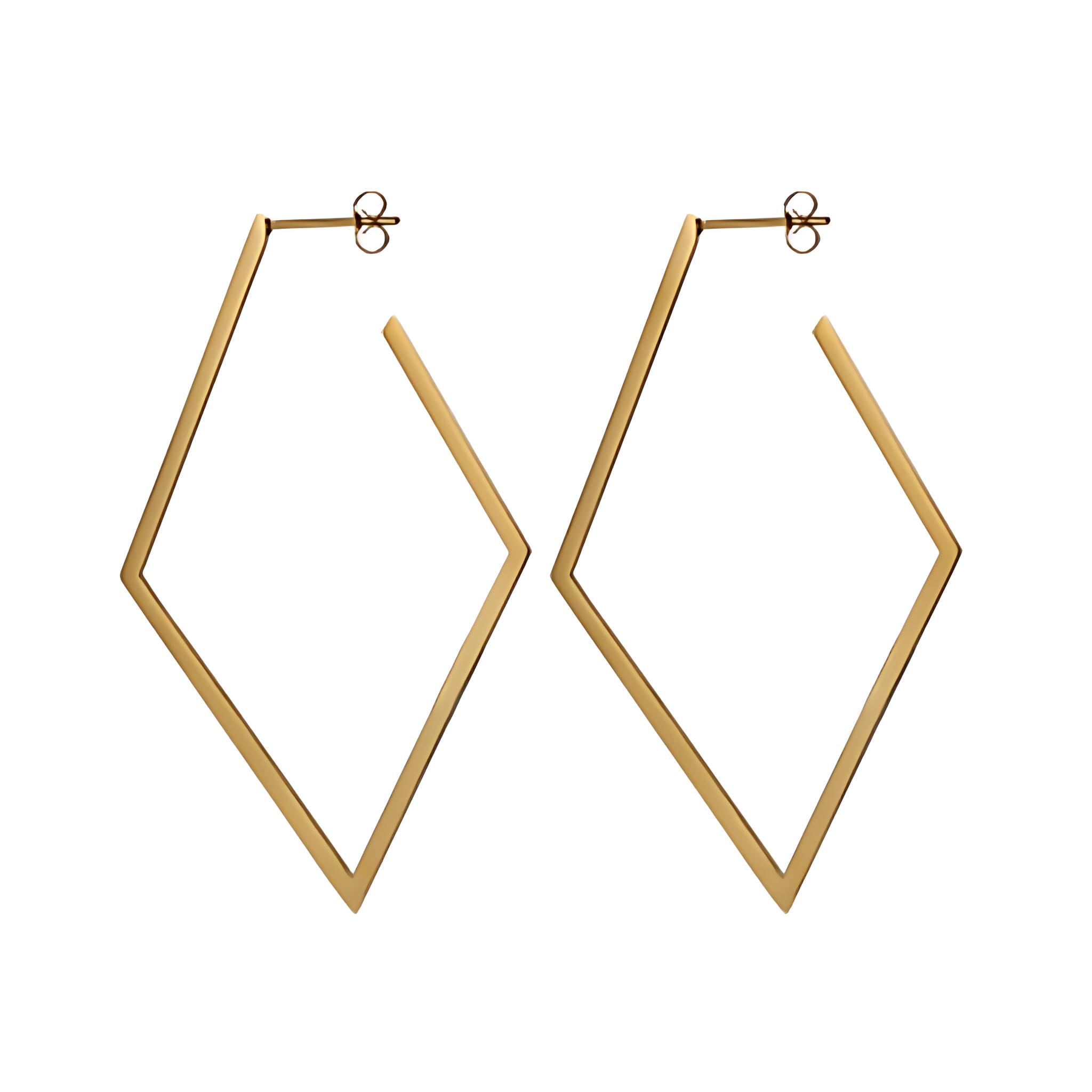 Sahira Jewelry Design Lori Hoops earrings featuring a sleek, modern hoop design in gold-tone metal.