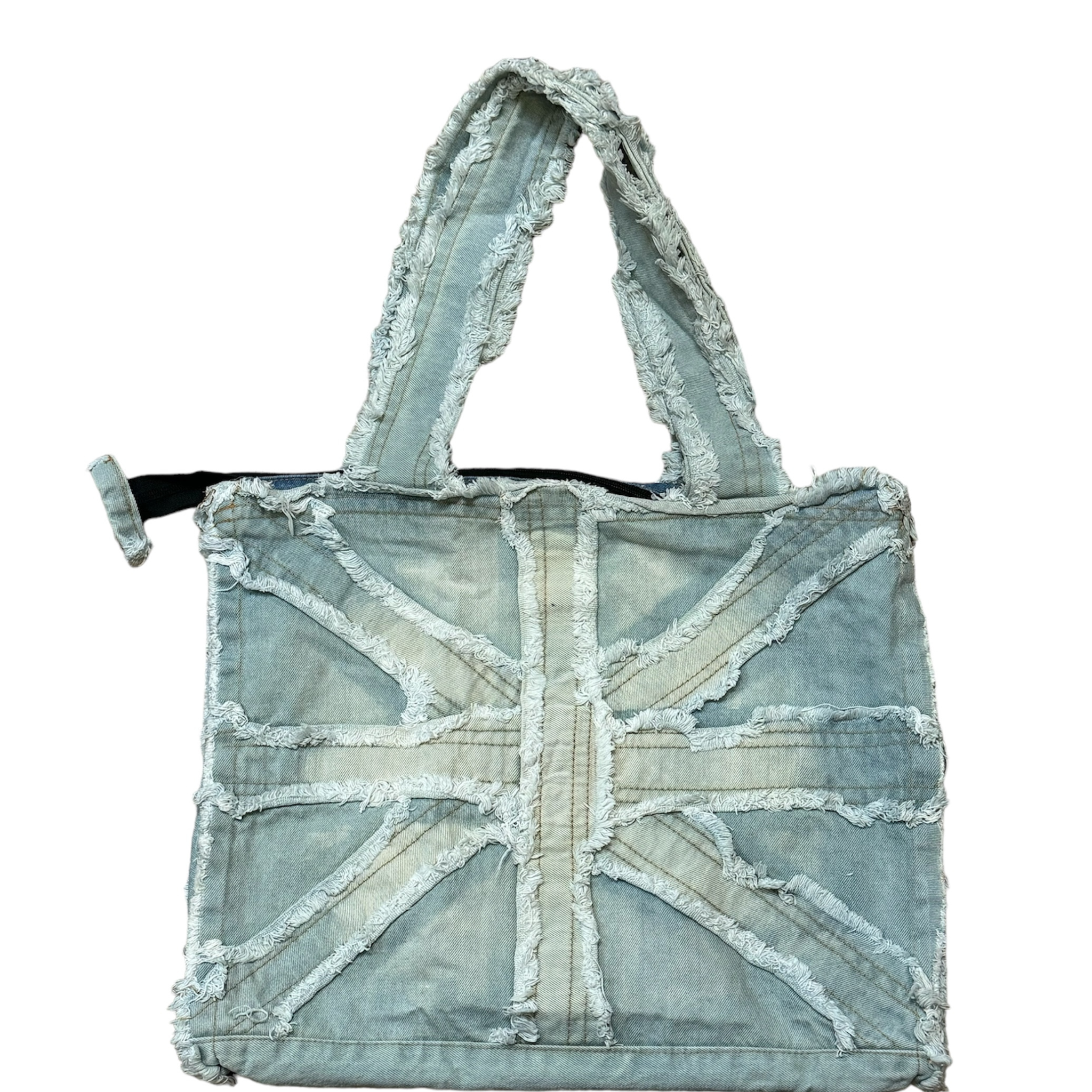 Acid washed distressed denim tote - Let's Bag It