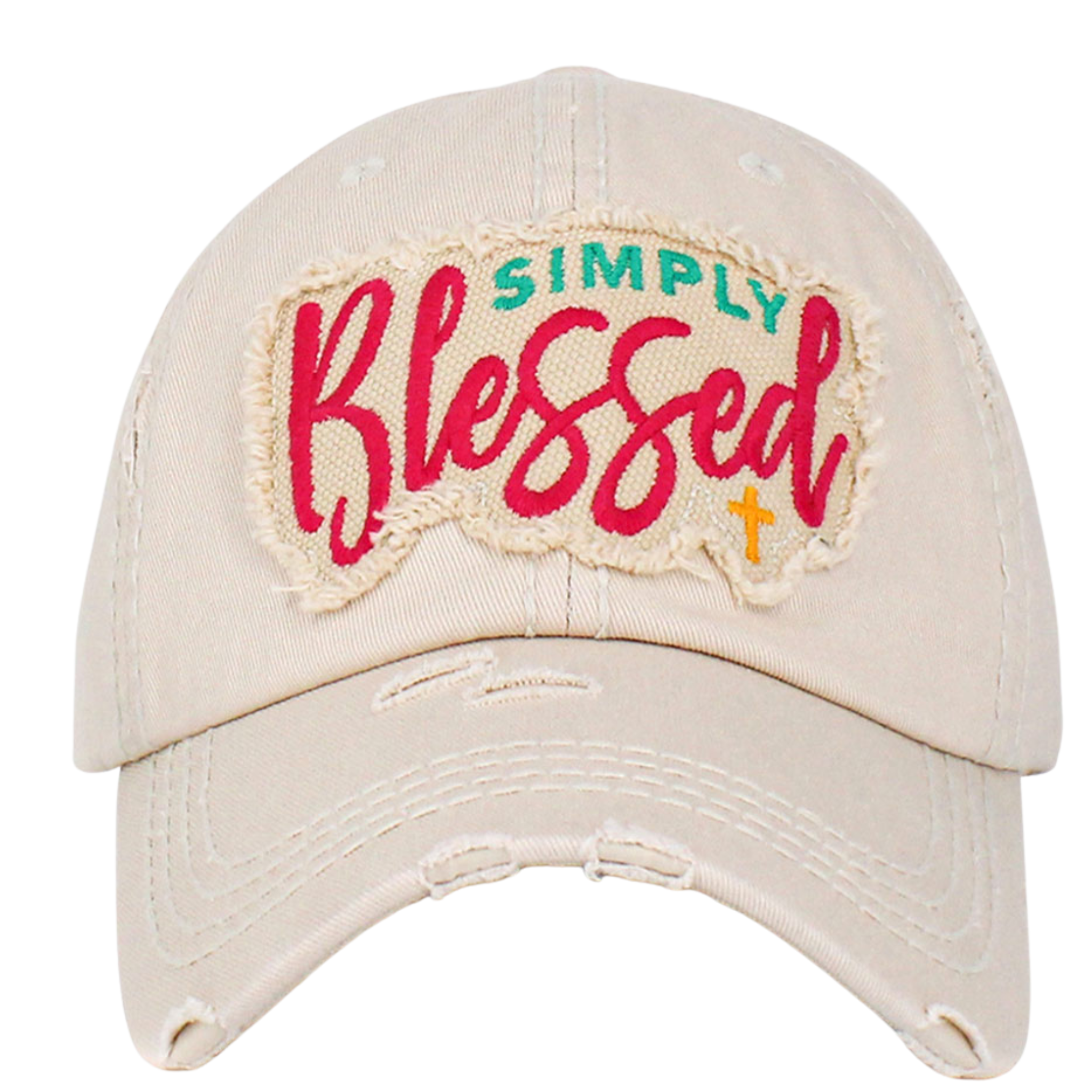 Simply Blessed hat by Private Label, featuring a stylish design with embroidered text on a classic cap.