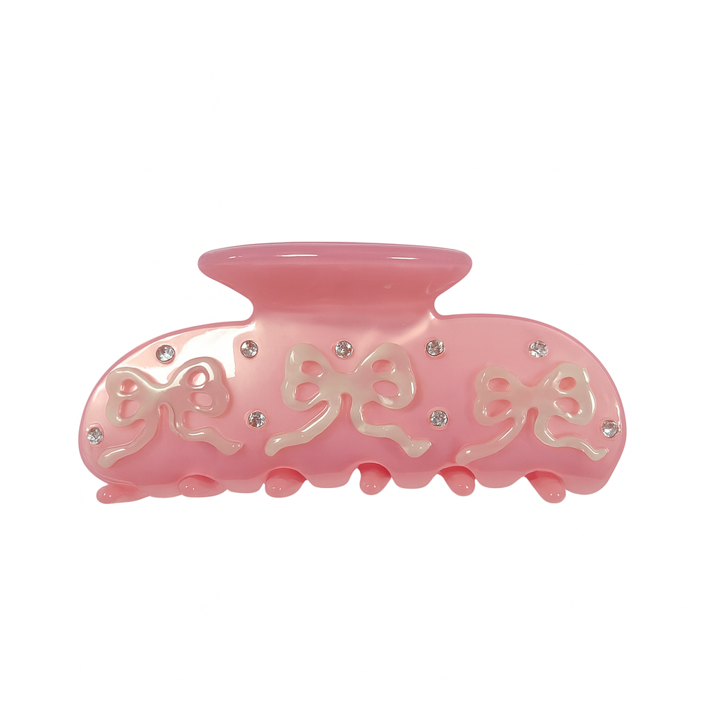 Coquette Bow Rhinestone Hair Clip