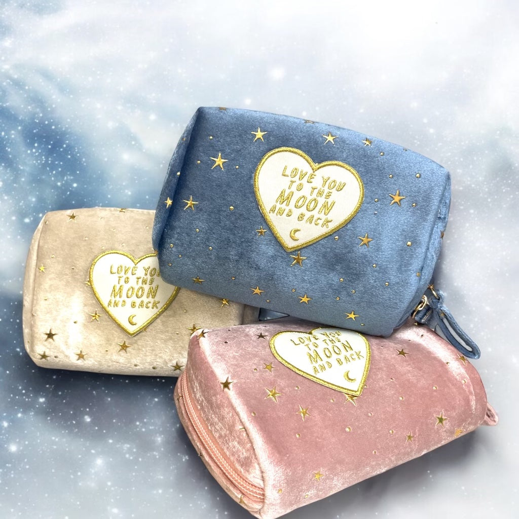 Moon & Back Mini Velvet Cosmetic Pouch - Let's Bag It