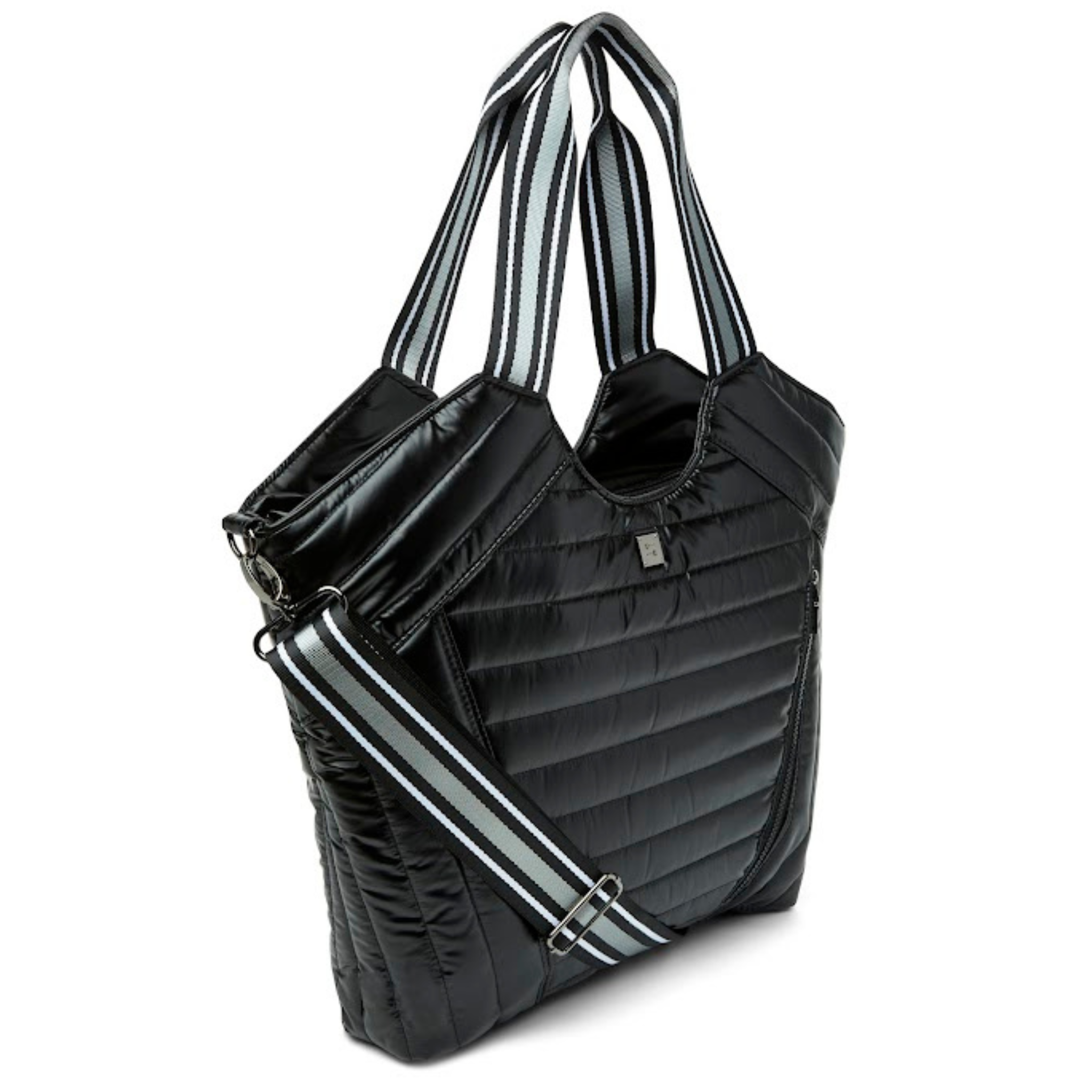 Think Royln Puzzle Tote handbag with a colorful patterned design, featuring a spacious interior and stylish handle.