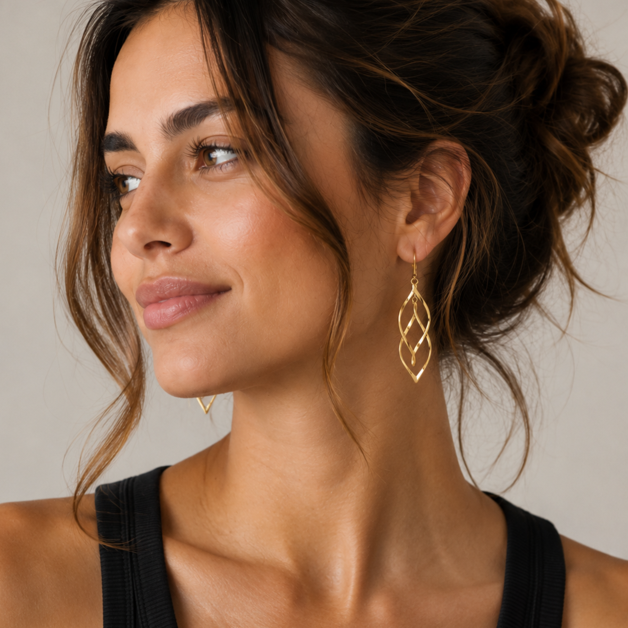 Double Twist Drop Earring
