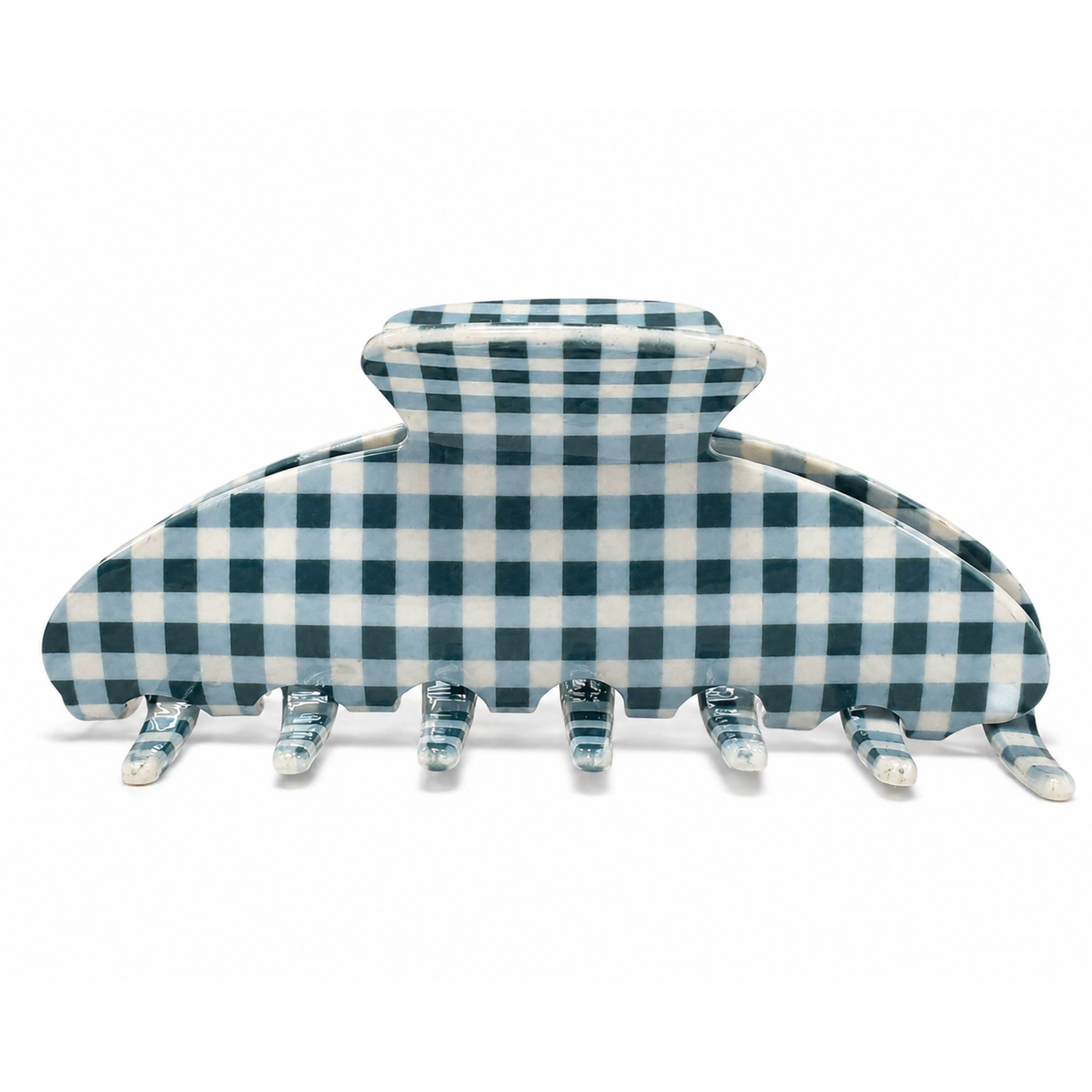 Gingham Denim Hair Clip