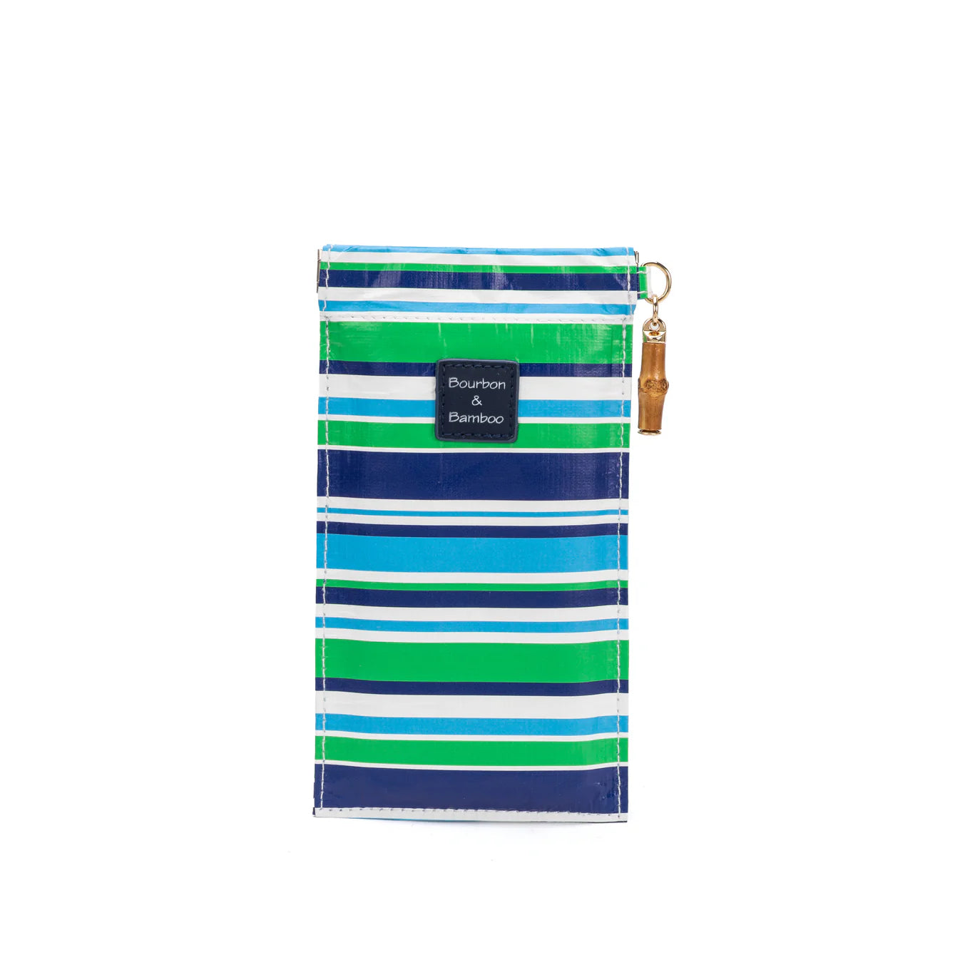 Bourban and Bamboo sunglass case with a sleek design, featuring a textured exterior and sturdy closure.