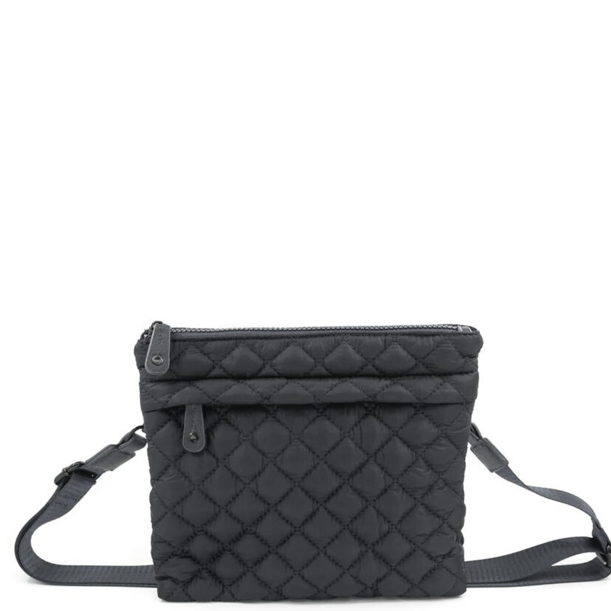 N/S Quilted Nylon Crossbody with Outside Pockets - Let's Bag It