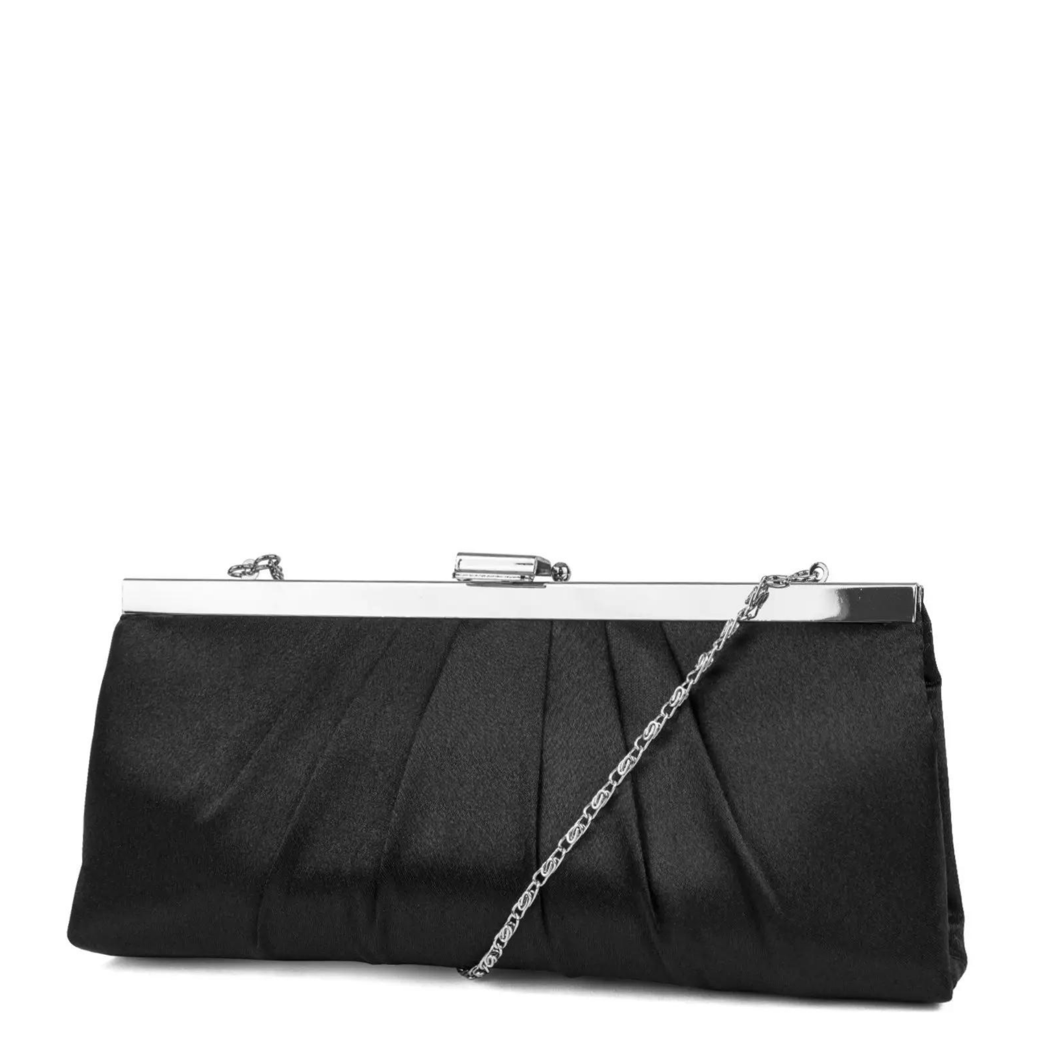 Blaire Framed Satin Evening Clutch - Let's Bag It