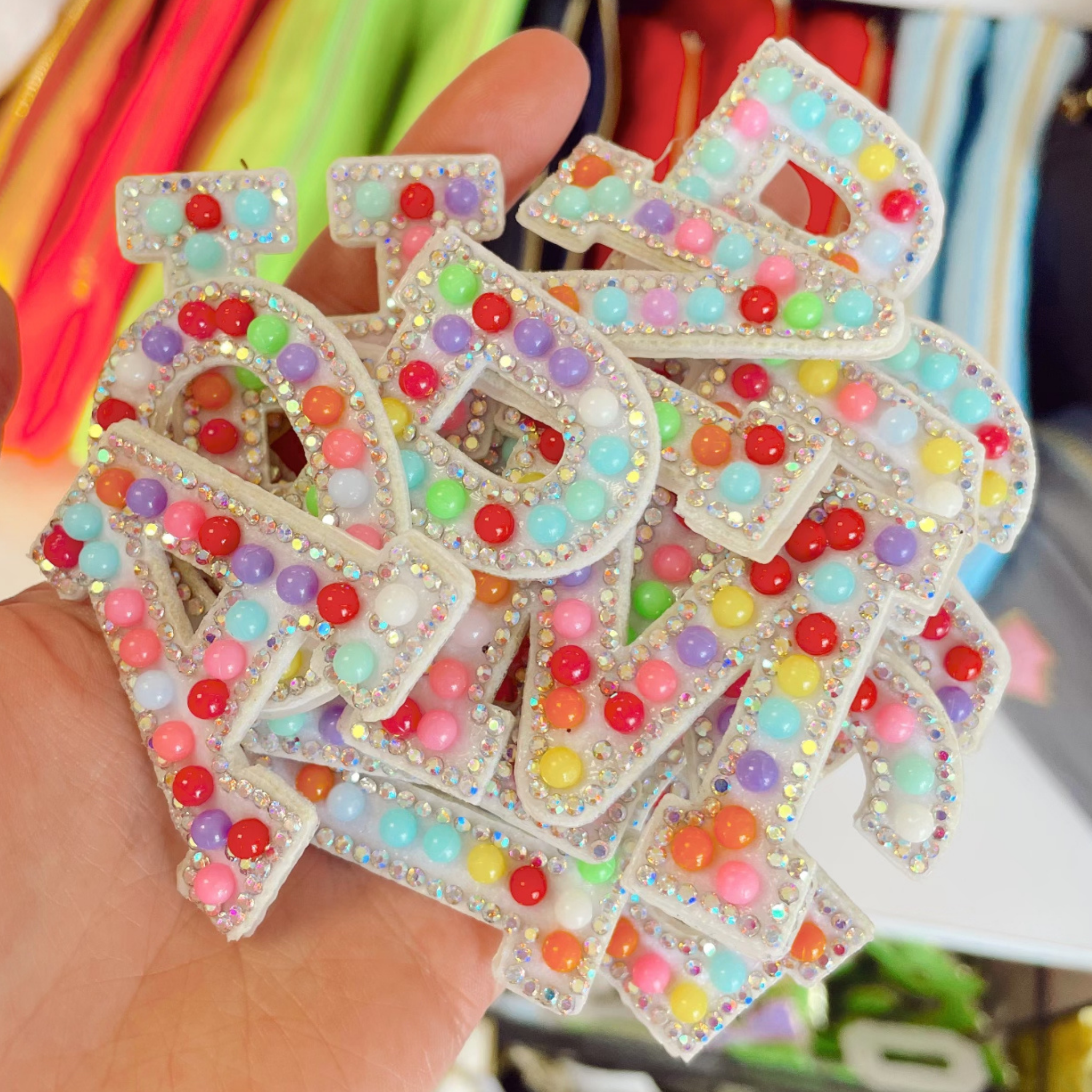 Initial Multicolor Sticker Patches - Let's Bag It